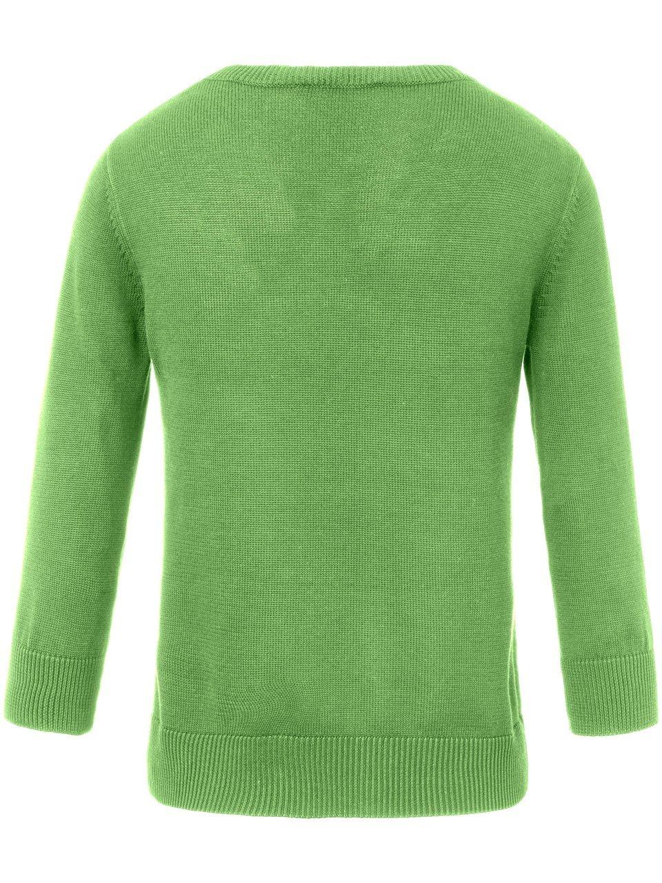 Thumbnail - Rundhals-Pullover aus 100% SUPIMA®-­Baumwolle Peter Hahn grün
