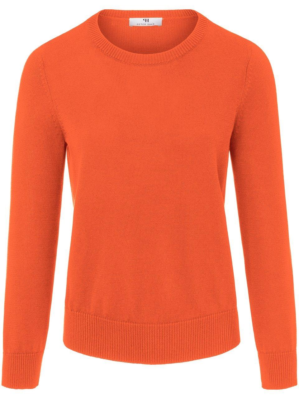 Thumbnail - Peter Hahn - Rundhals-Pullover aus 100% SUPIMA®-­Baumwolle, orange, Gr. 42 / M - Baumwolle