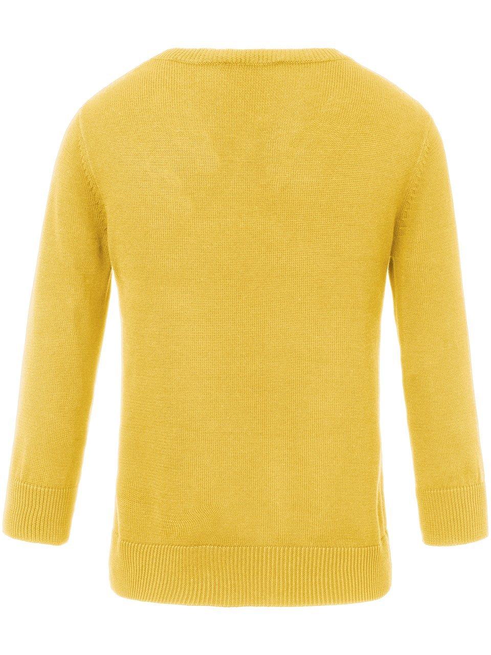 Thumbnail - Rundhals-Pullover aus 100% SUPIMA®-­Baumwolle Peter Hahn gelb
