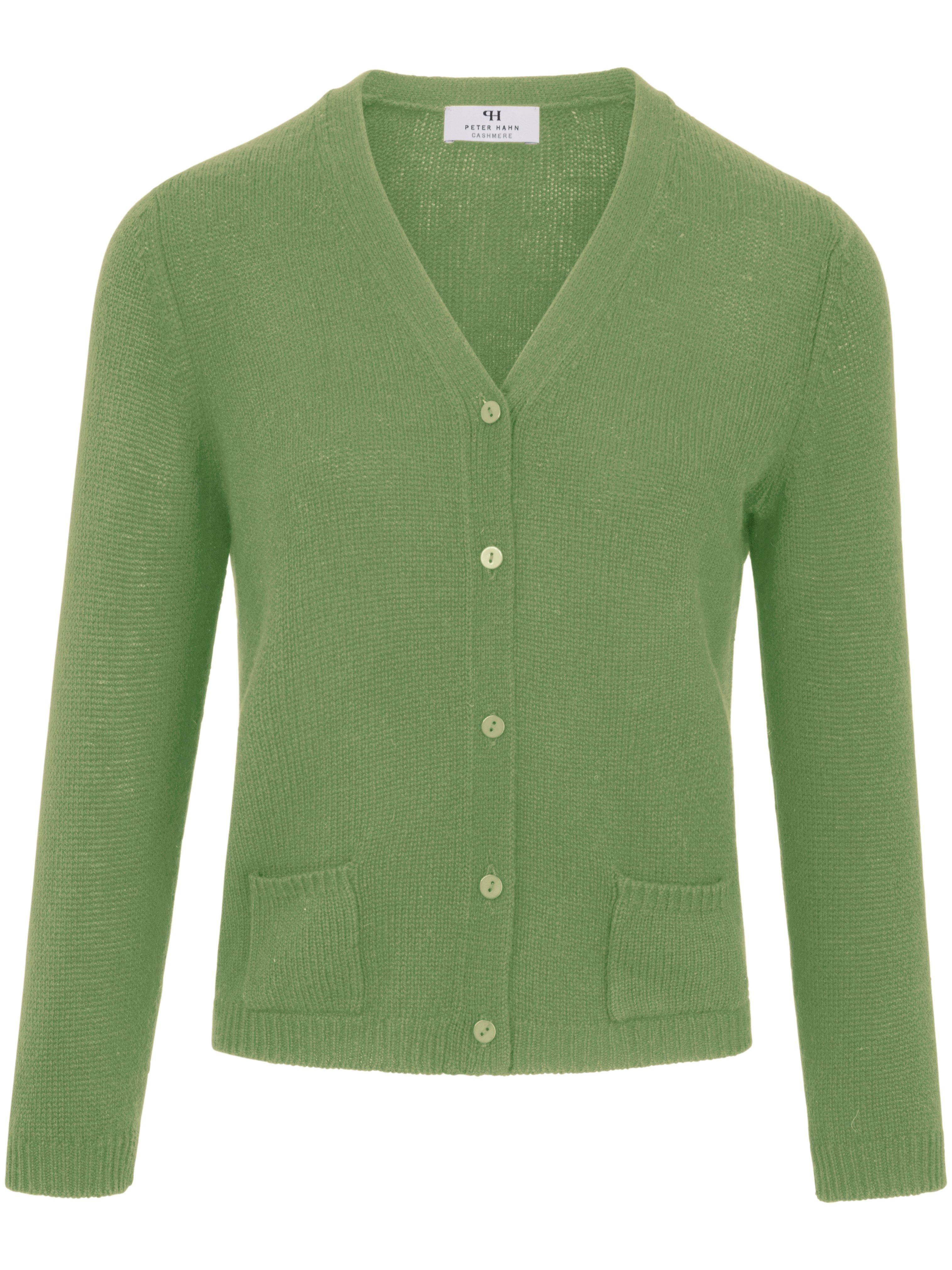 Strickjacke aus 100% Premium-Kaschmir Peter Hahn Cashmere grün günstig online kaufen