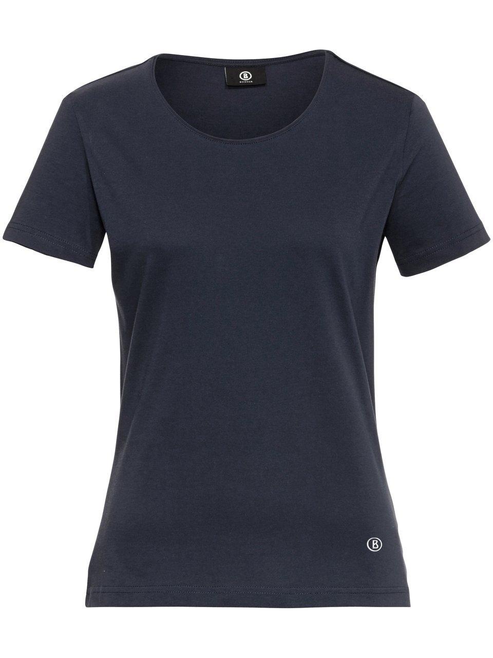 Shirt model Anni 100% katoen ronde hals Van Bogner blauw