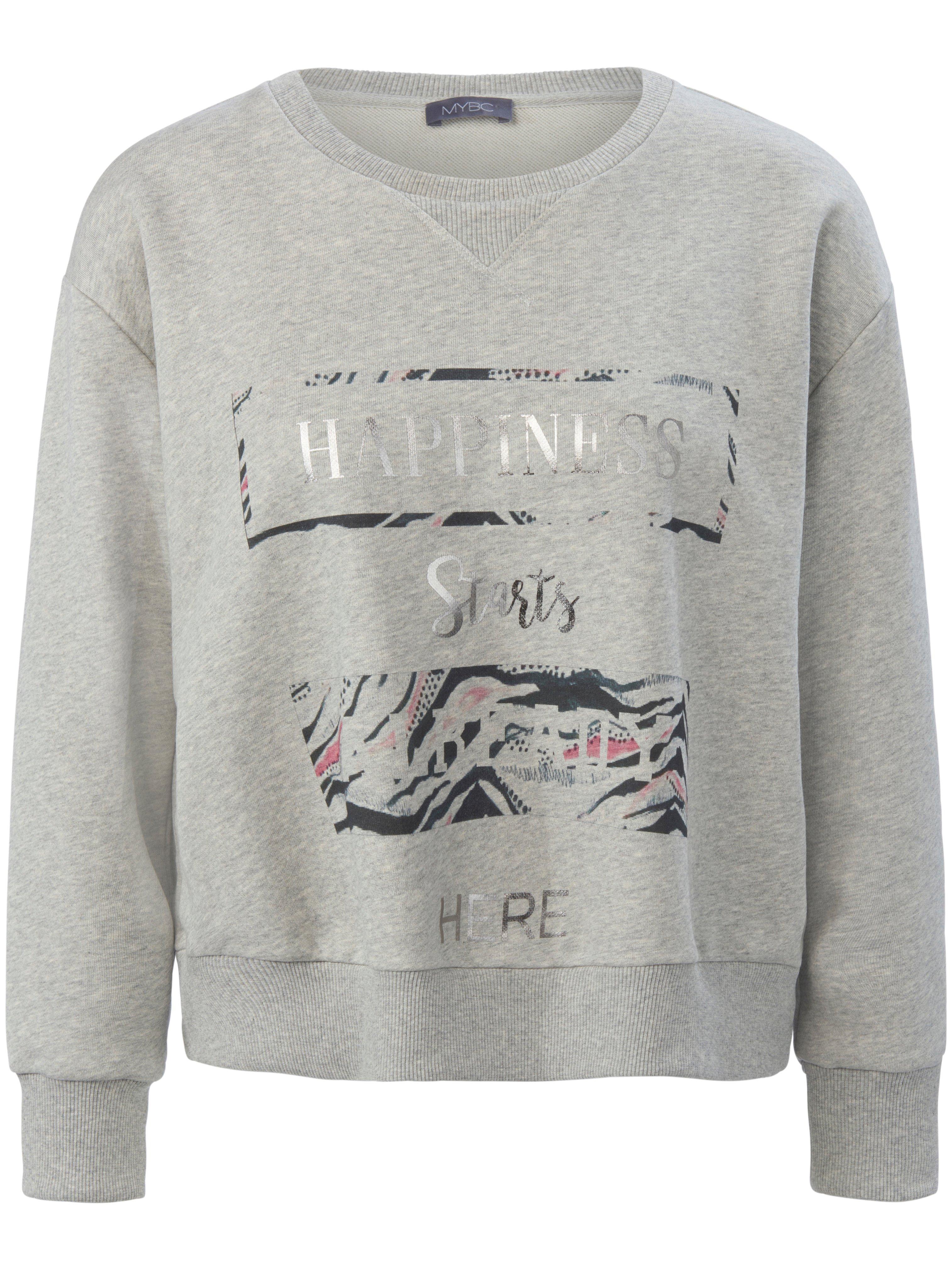 Sweatshirt 100% katoen front-print Van MYBC grijs