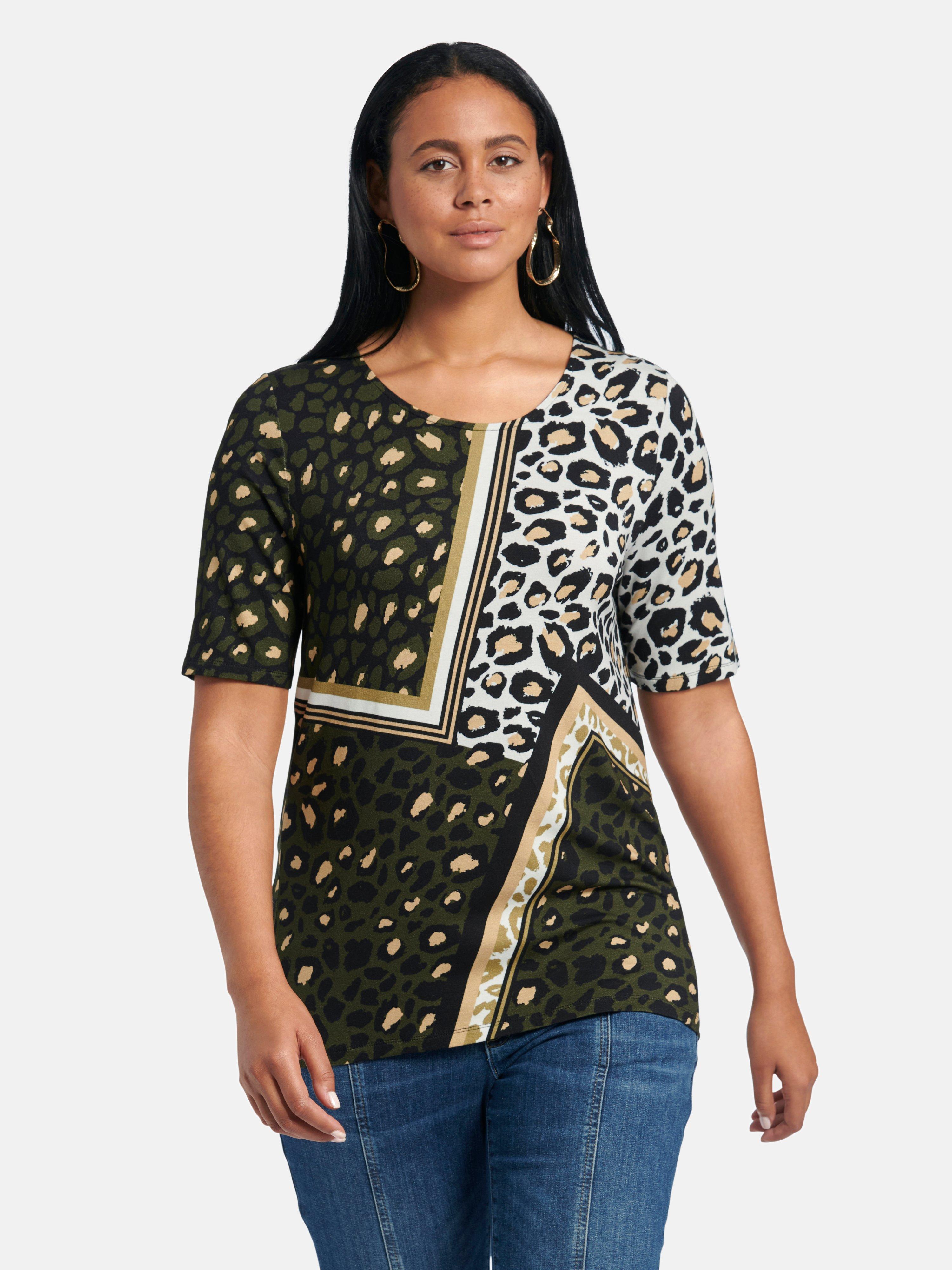 Emilia Lay - Shirt met ronde hals en patchprint