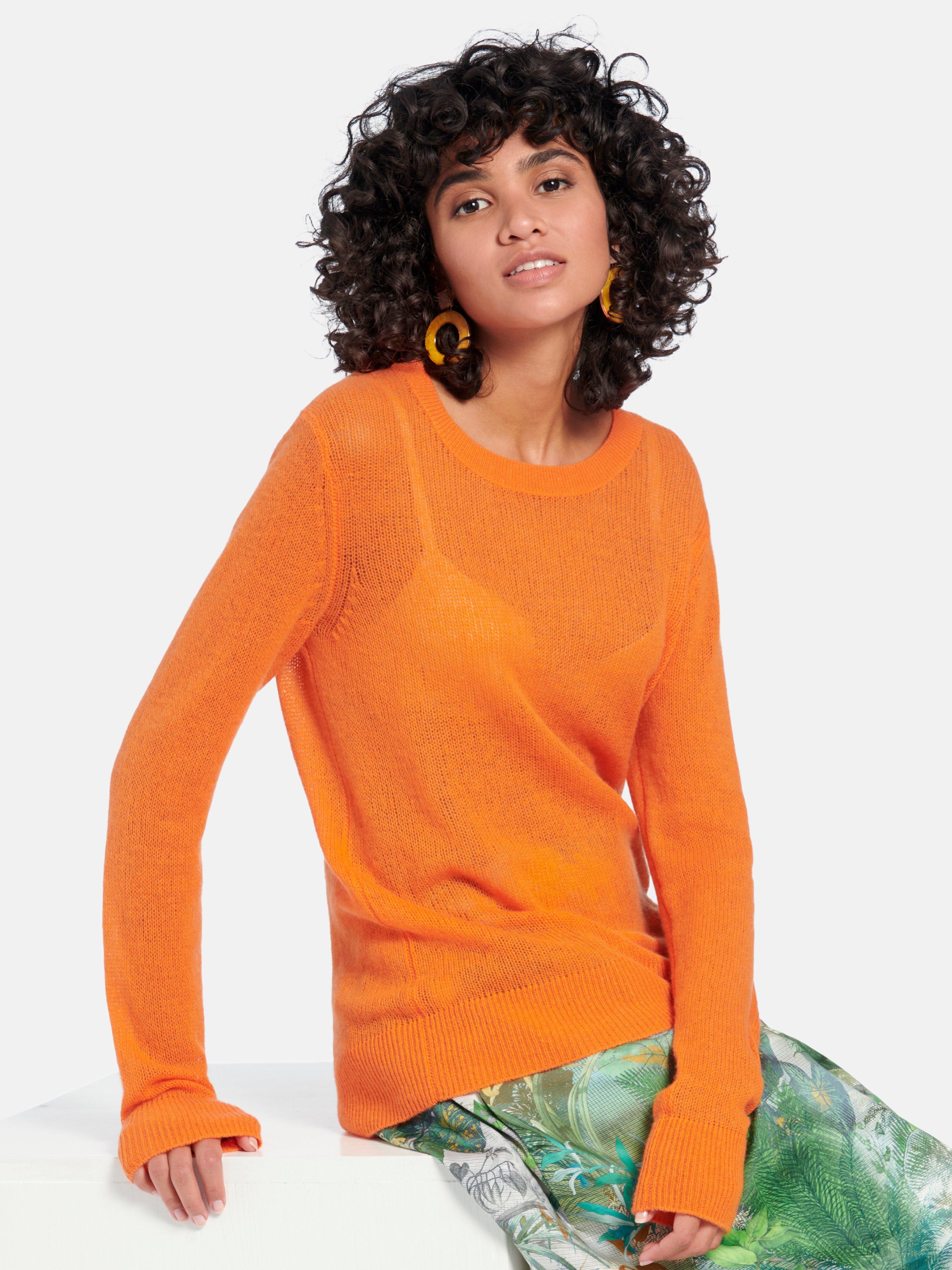 include - Trui van 100% kasjmier met ronde hals