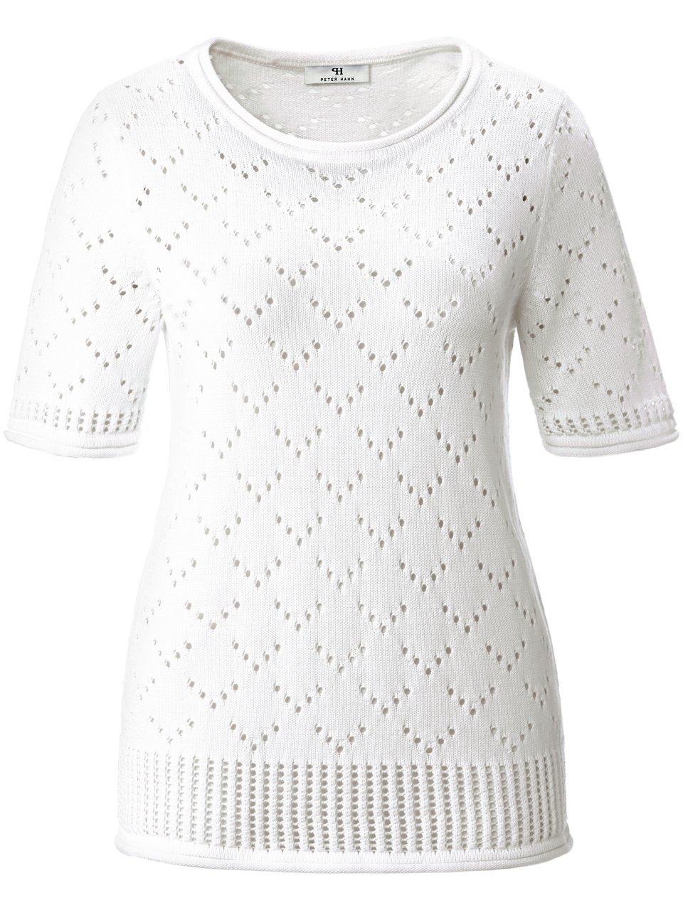 Rundhals-Pullover ­1/2-Arm Peter Hahn weiss günstig online kaufen