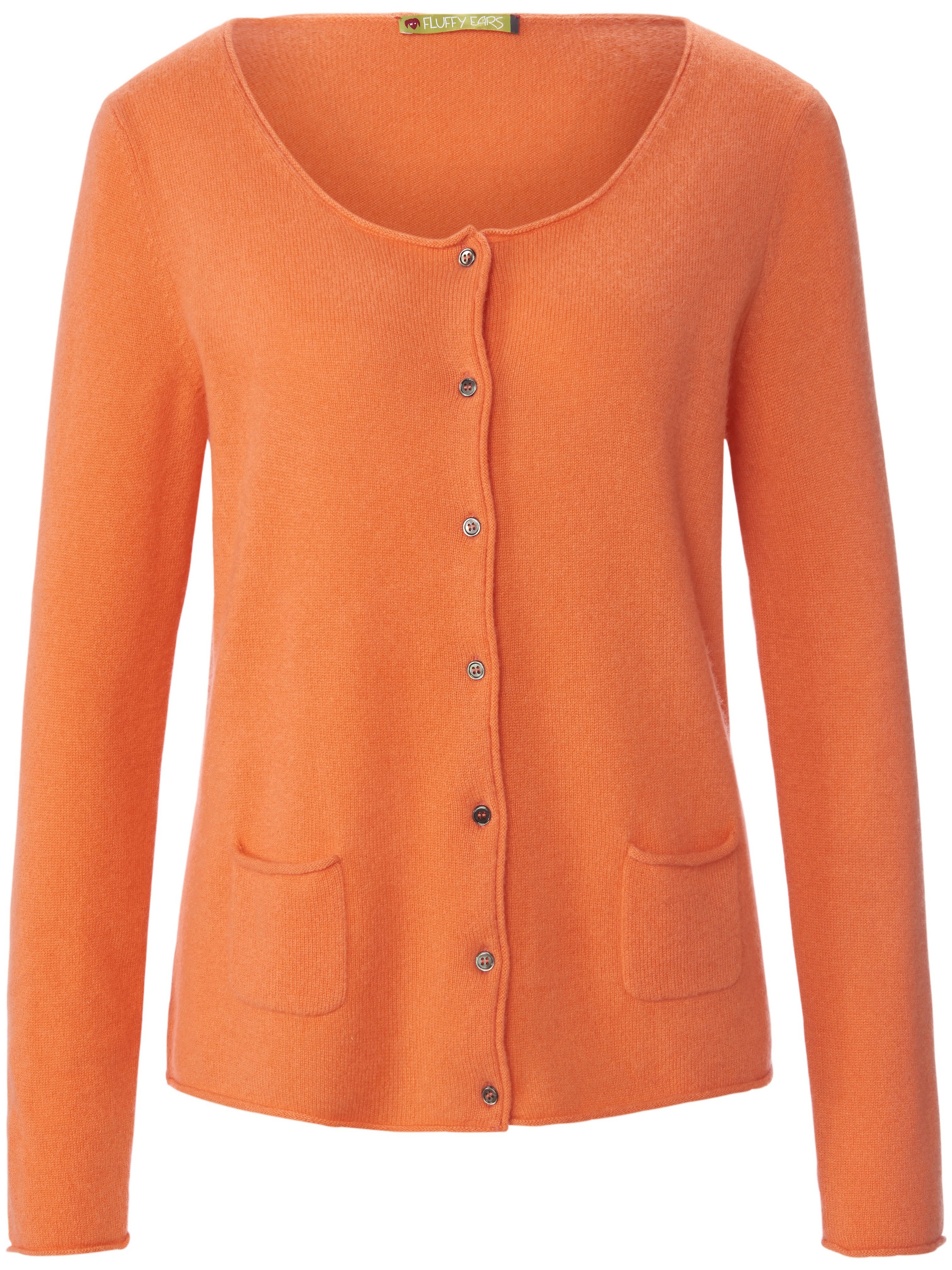 Le cardigan pur cachemire  FLUFFY EARS orange taille 44