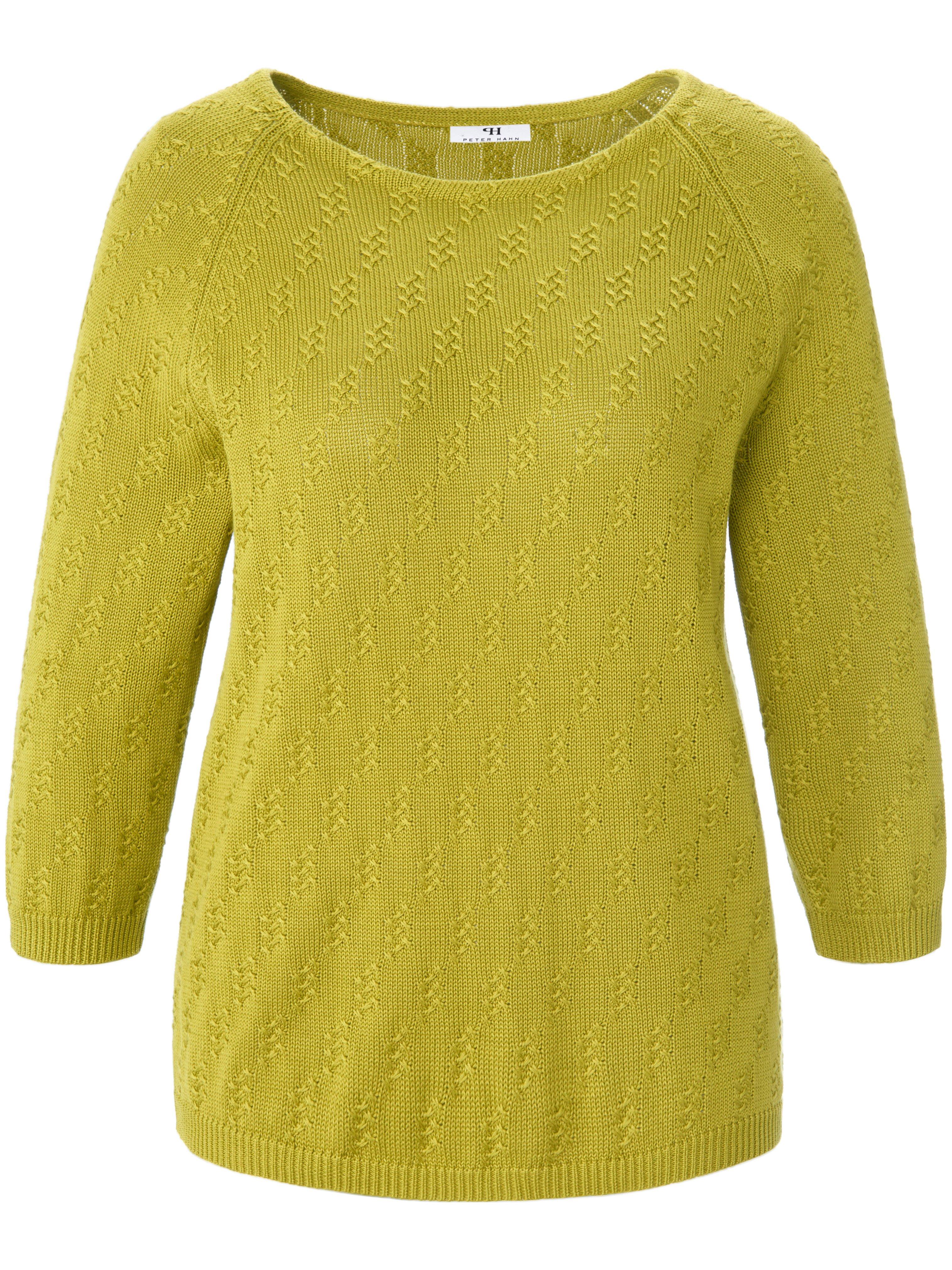 Rundhals-Pullover aus 100% SUPIMA®-Baumwolle Peter Hahn grün günstig online kaufen