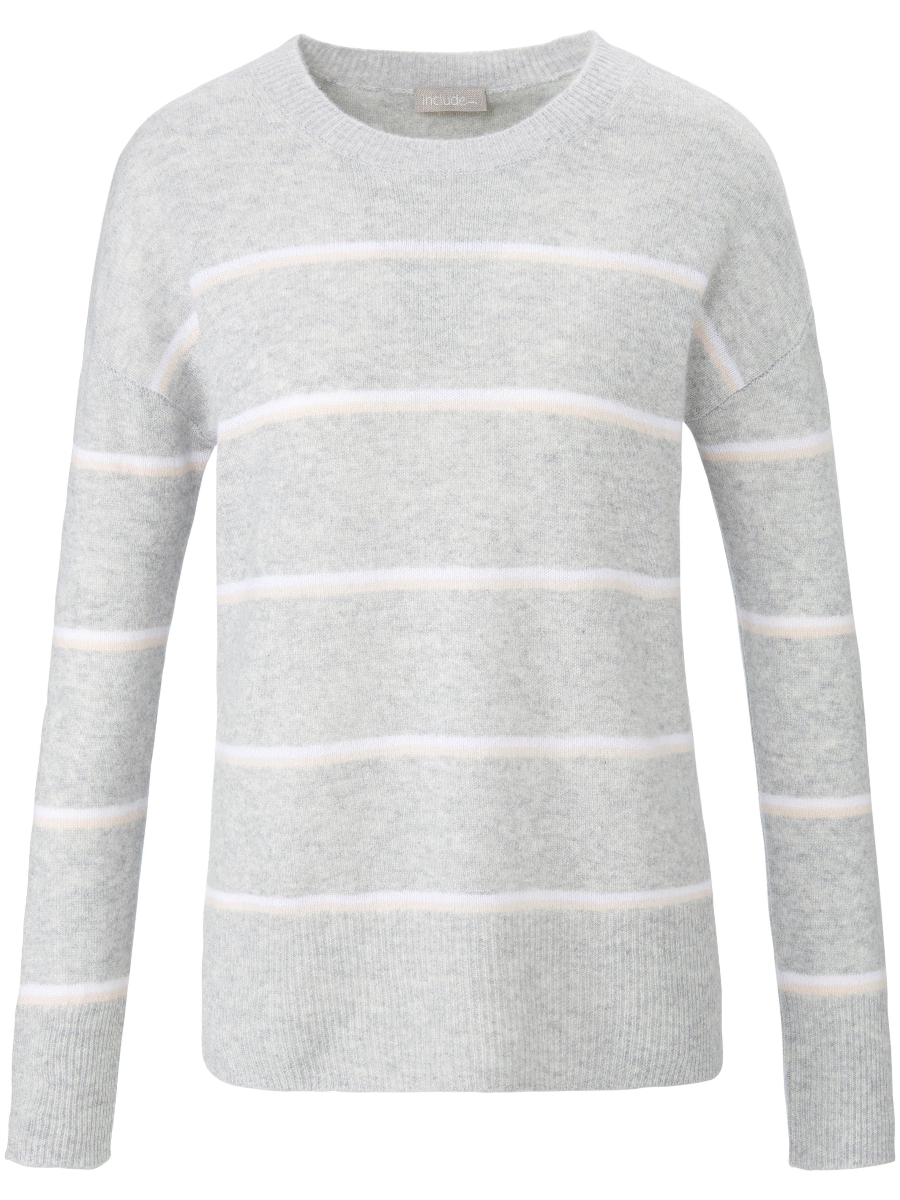 Rundhals-Pullover aus 100% Premium-Kaschmir include grau günstig online kaufen