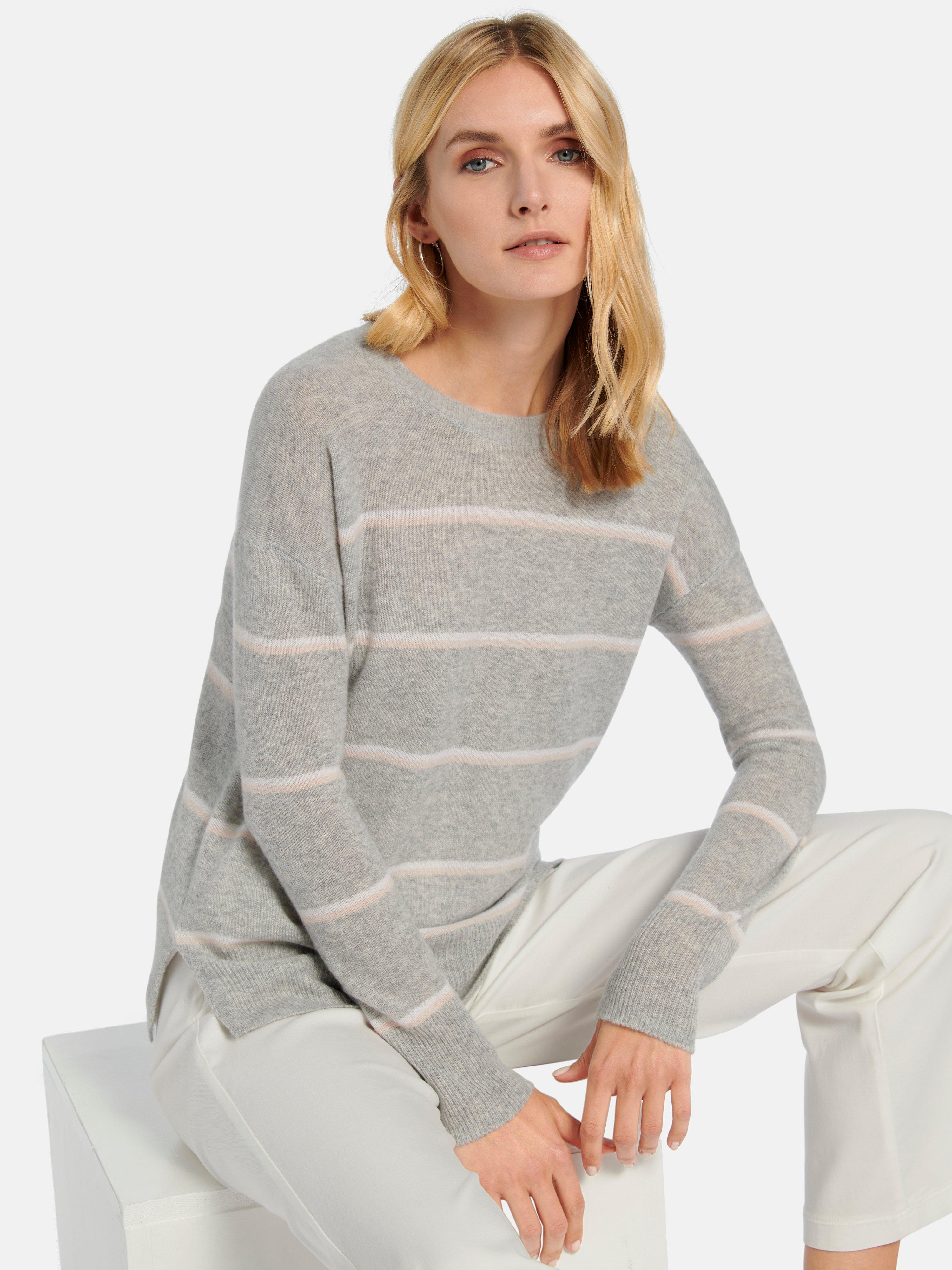 include - Trui van 100% kasjmier met ronde hals