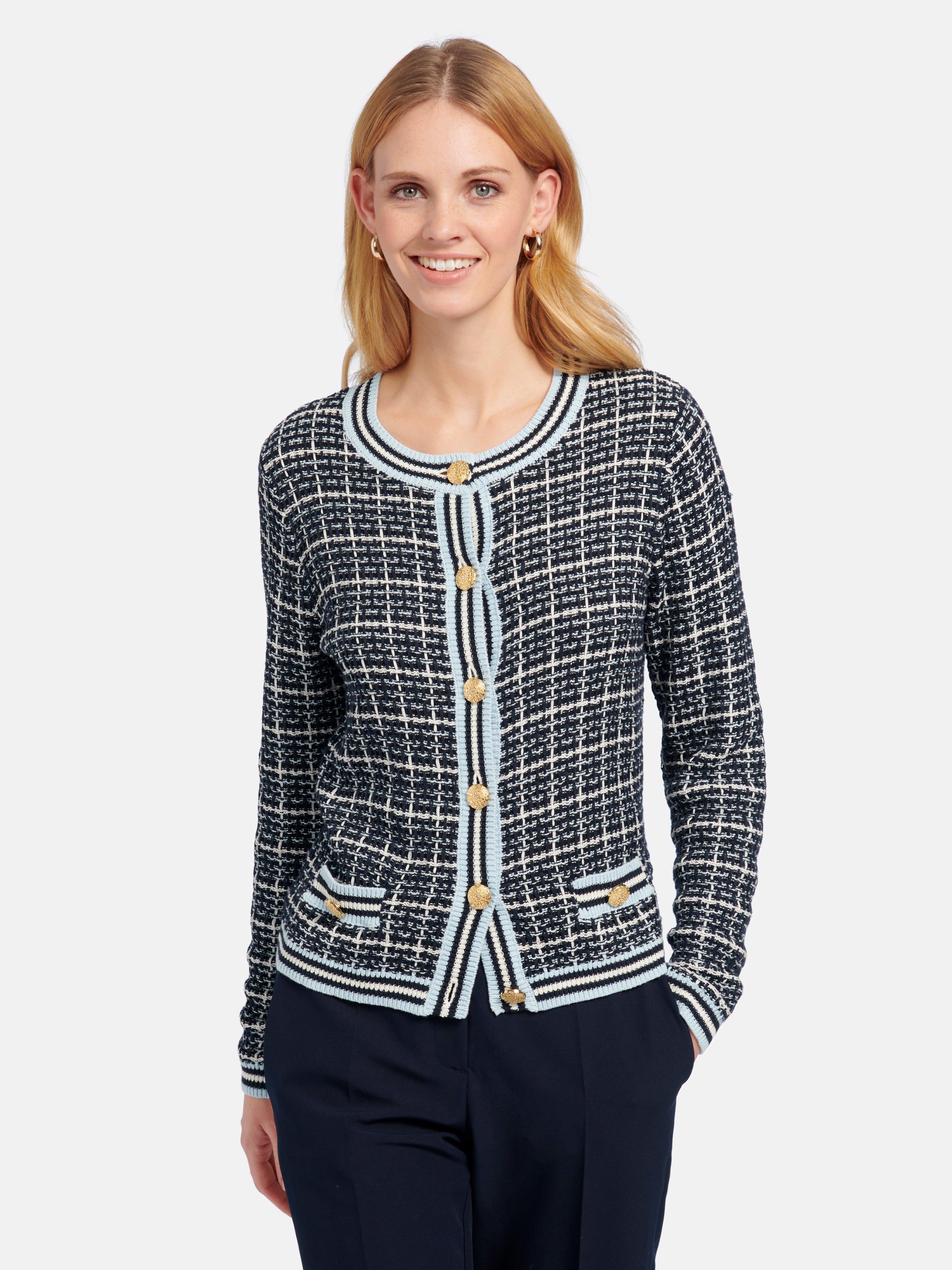 Peter Hahn - Cardigan with long sleeves - navy/multicoloured