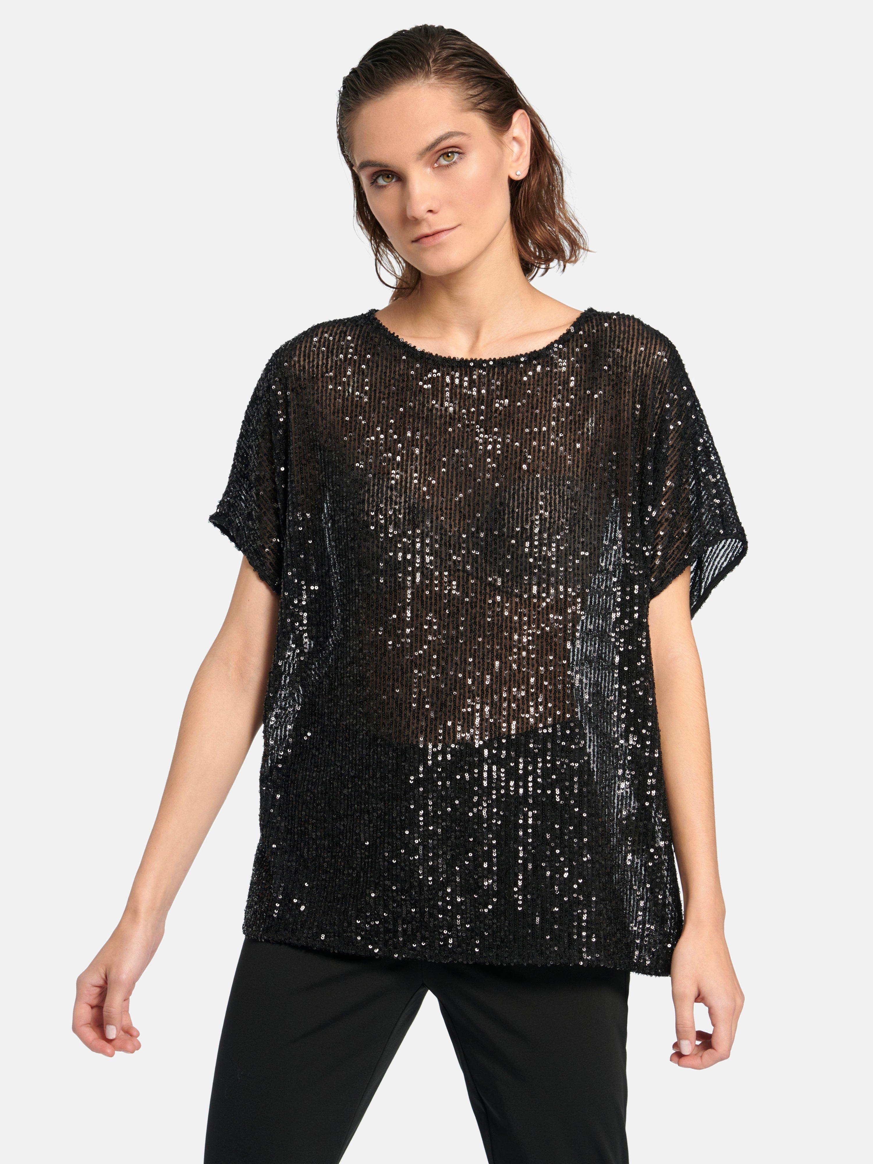 Riani - Pailletbluse med oversized snit