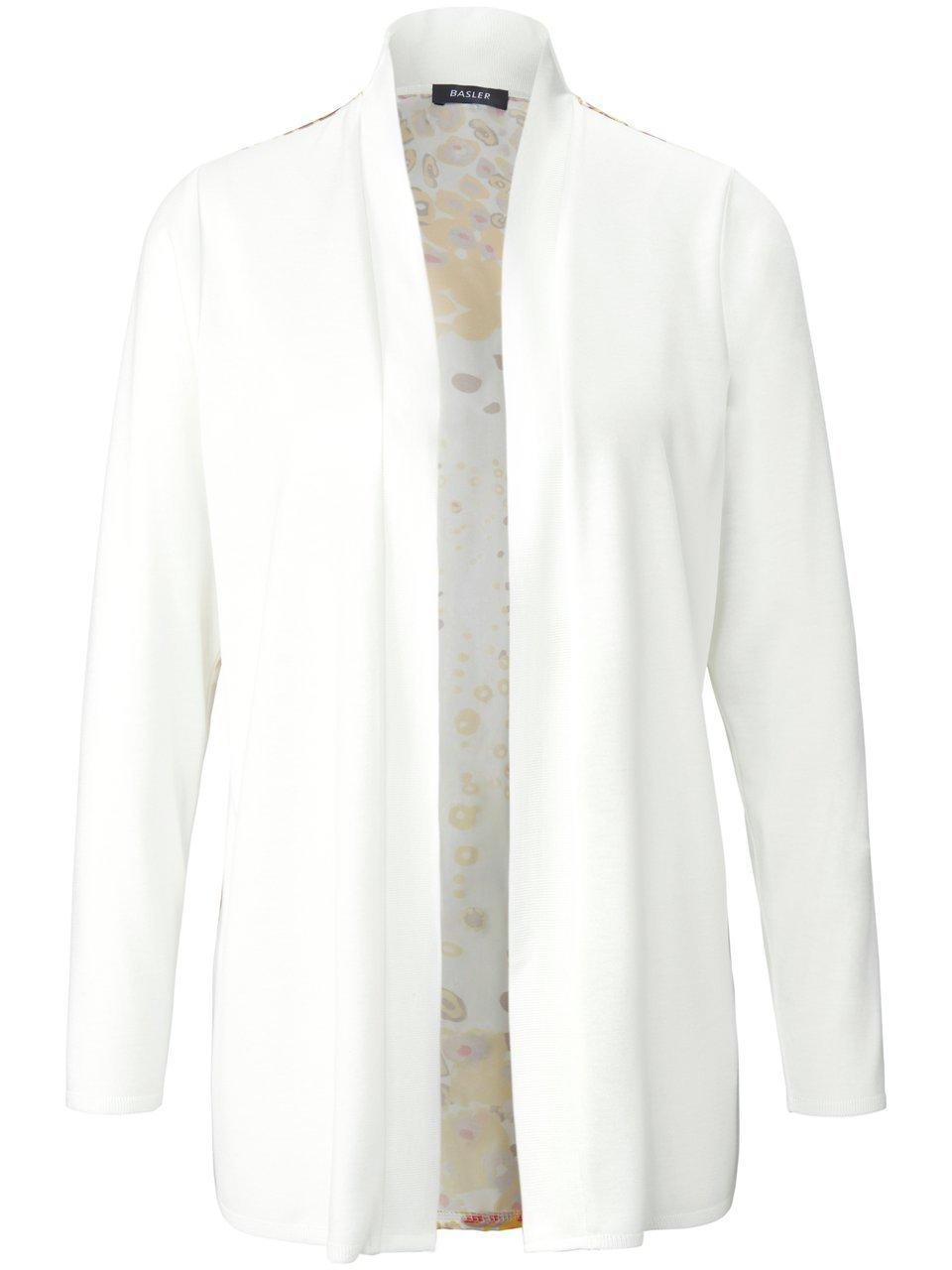 Strickjacke Schalkragen Basler weiss günstig online kaufen