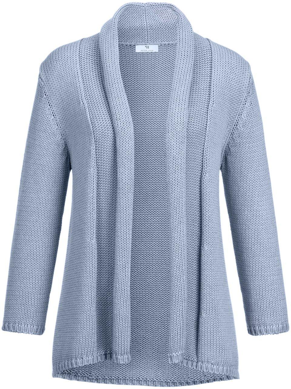 Cardigan 100% katoen Van Peter Hahn blauw