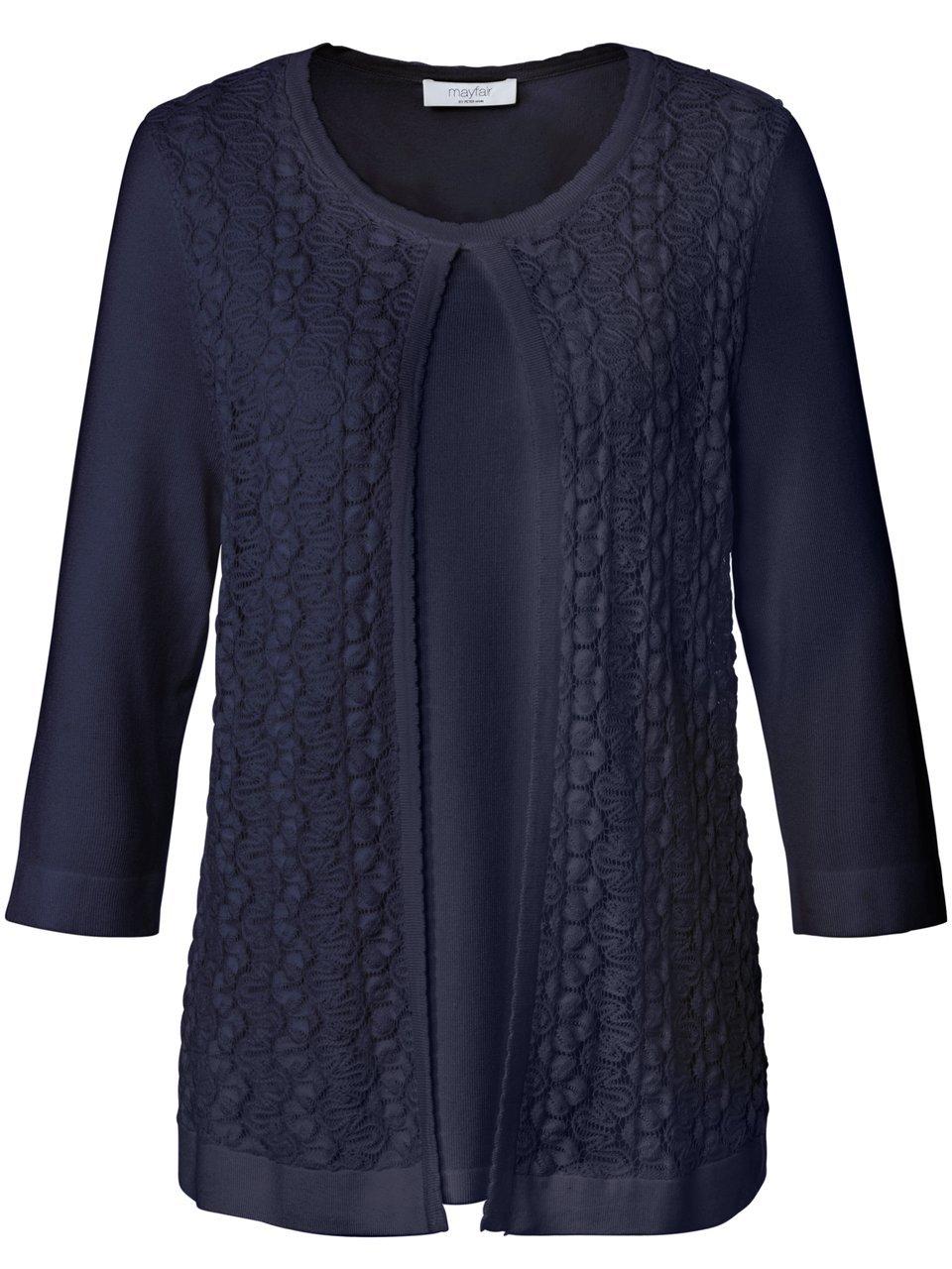 Mayfair by Peter Hahn 2-in-1-trui 3/4-mouwen Van  blauw