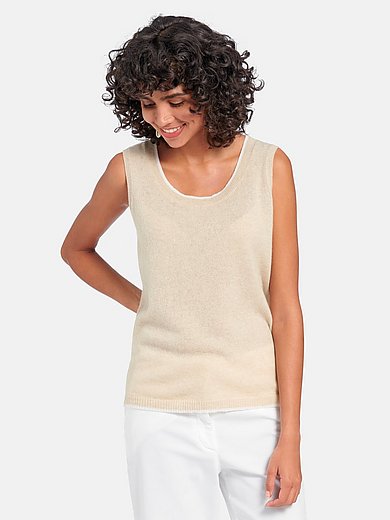 Peter Hahn Cashmere Nature - Knitted top in 100% cashmere
