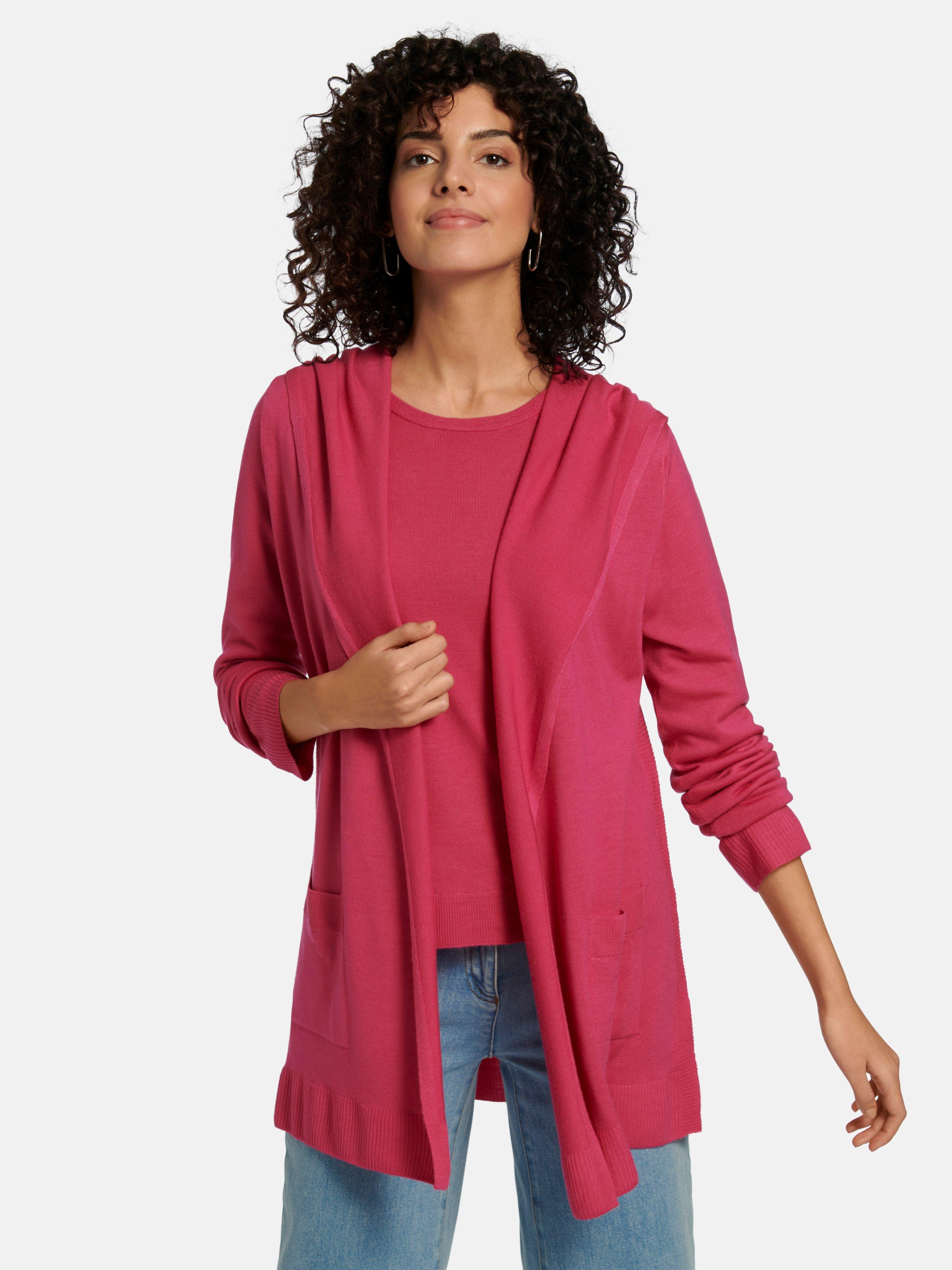 PETER HAHN PURE EDITION - Strickjacke mit Kapuze