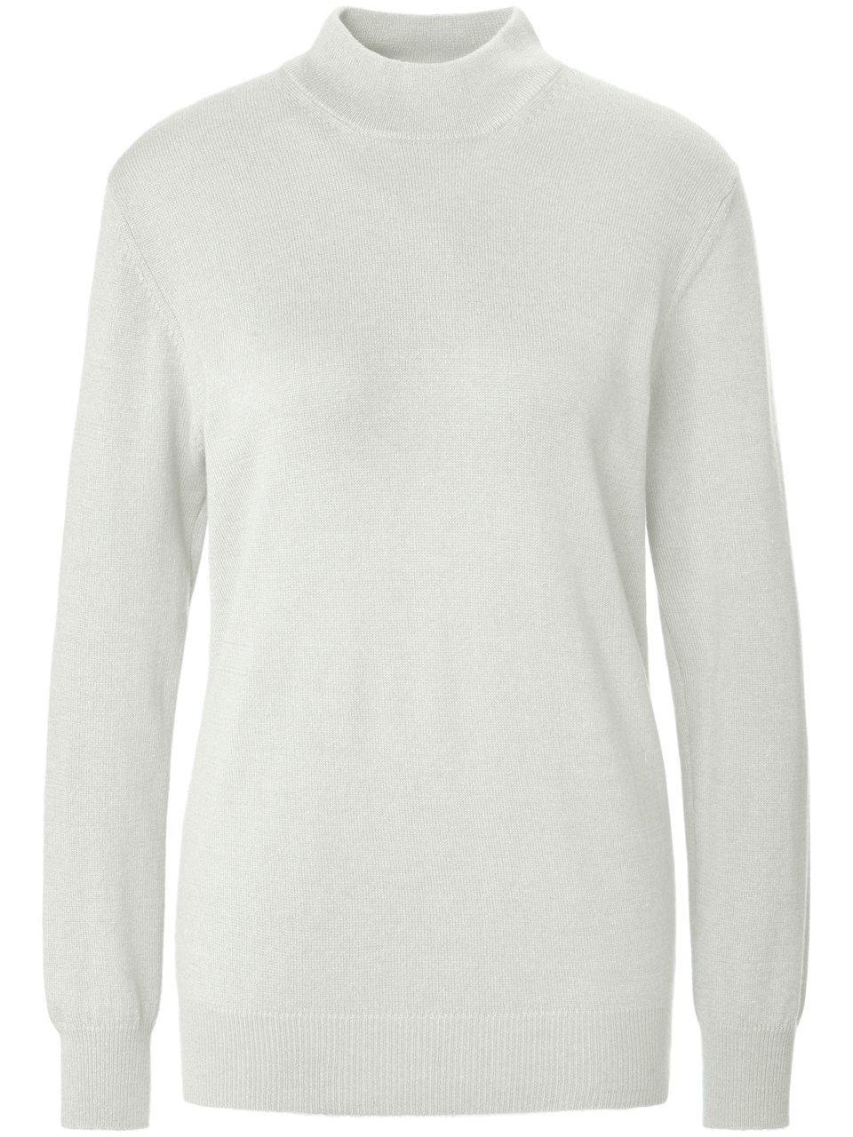 Stehbund-Pullover Modell Sabrina Peter Hahn Seide/Kaschmir weiss günstig online kaufen