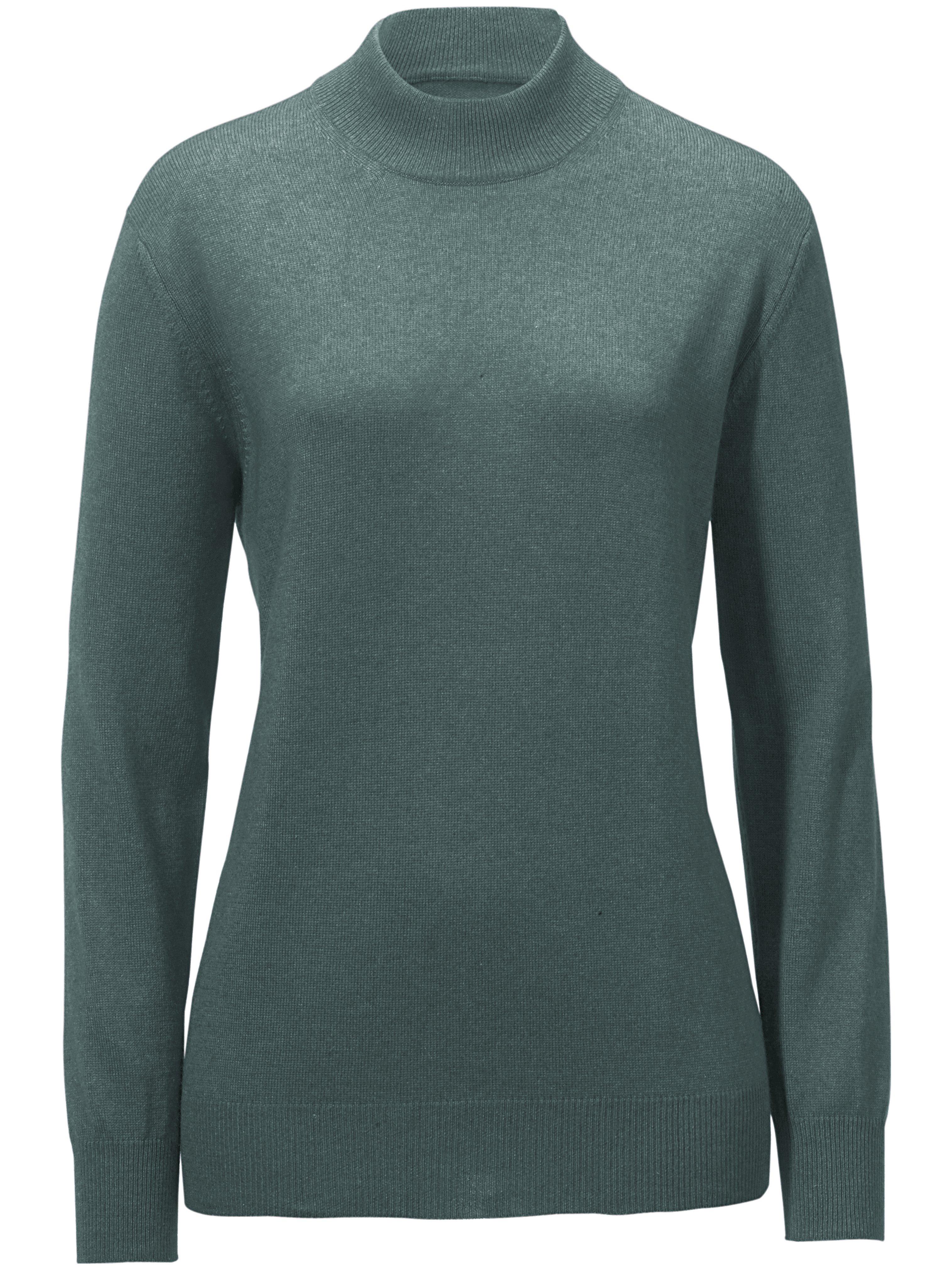 Stehbund-Pullover Modell Sabrina Peter Hahn Seide/Kaschmir grün günstig online kaufen