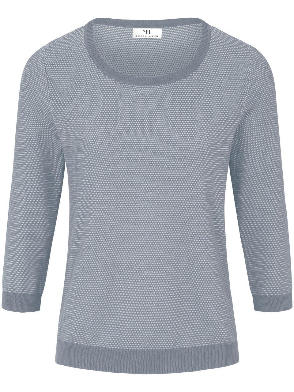Thumbnail - Peter Hahn - Rundhals-Pullover aus 100% SUPIMA®-Baumwolle, blau, Gr. 40 / M - Baumwolle