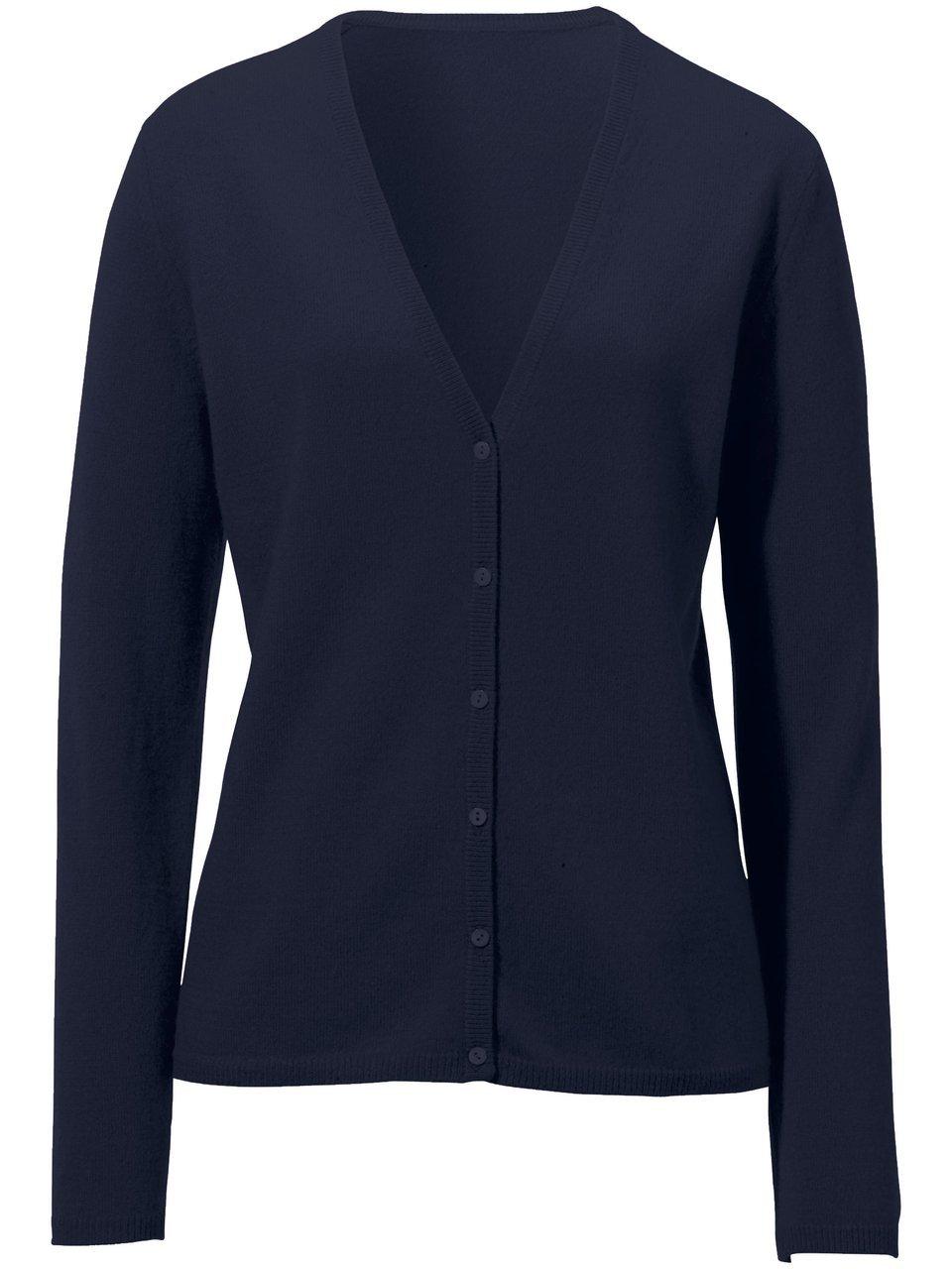 Strickjacke aus 100% Premium-Kaschmir Modell Cora Peter Hahn Cashmere blau günstig online kaufen