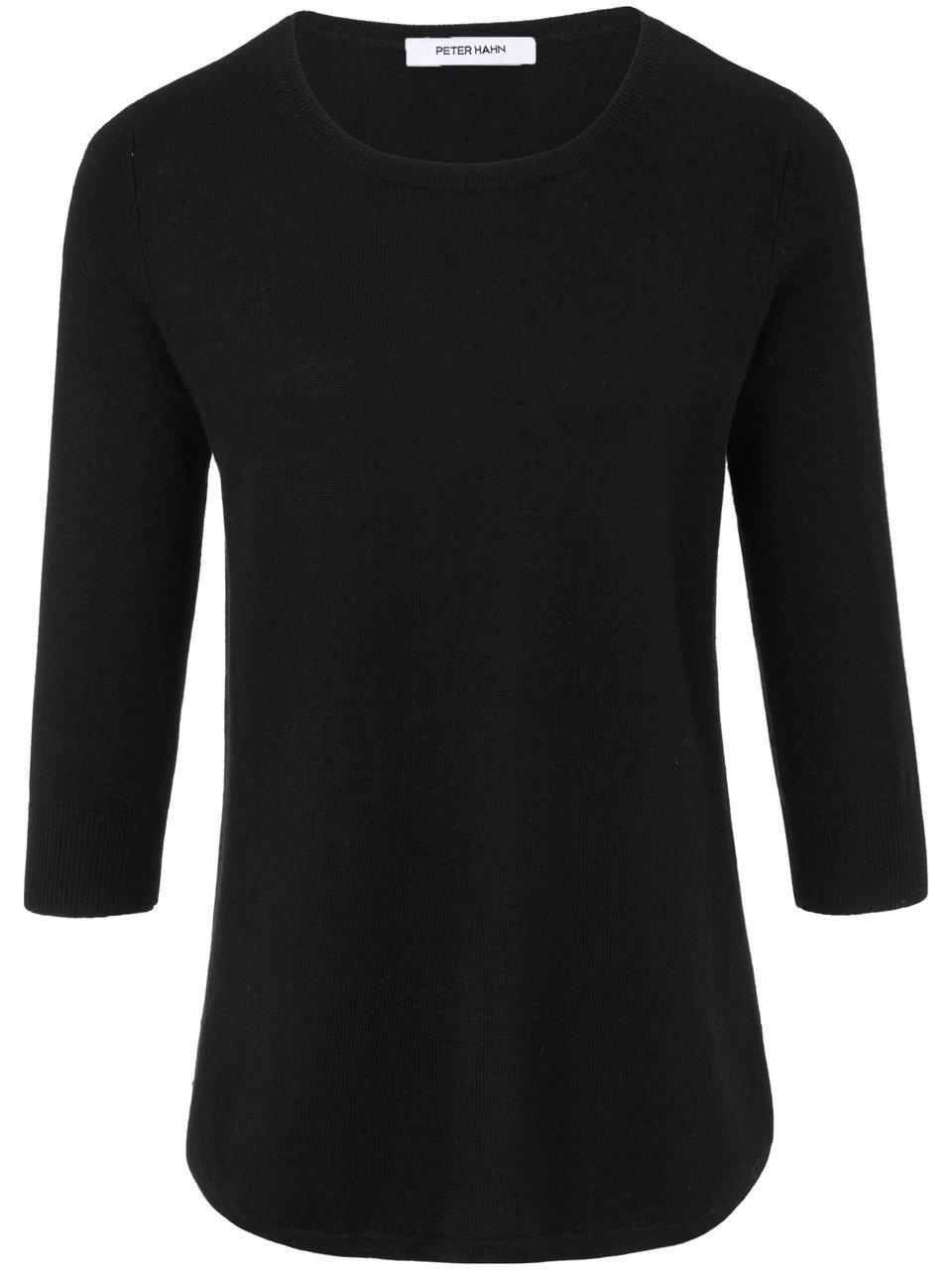 Rundhals-Pullover aus Seide und Kaschmir Peter Hahn schwarz günstig online kaufen