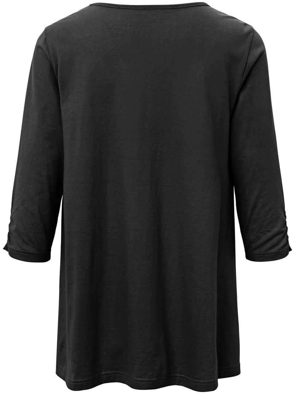 Thumbnail - Rundhals-Longshirt Filippa Green Cotton schwarz