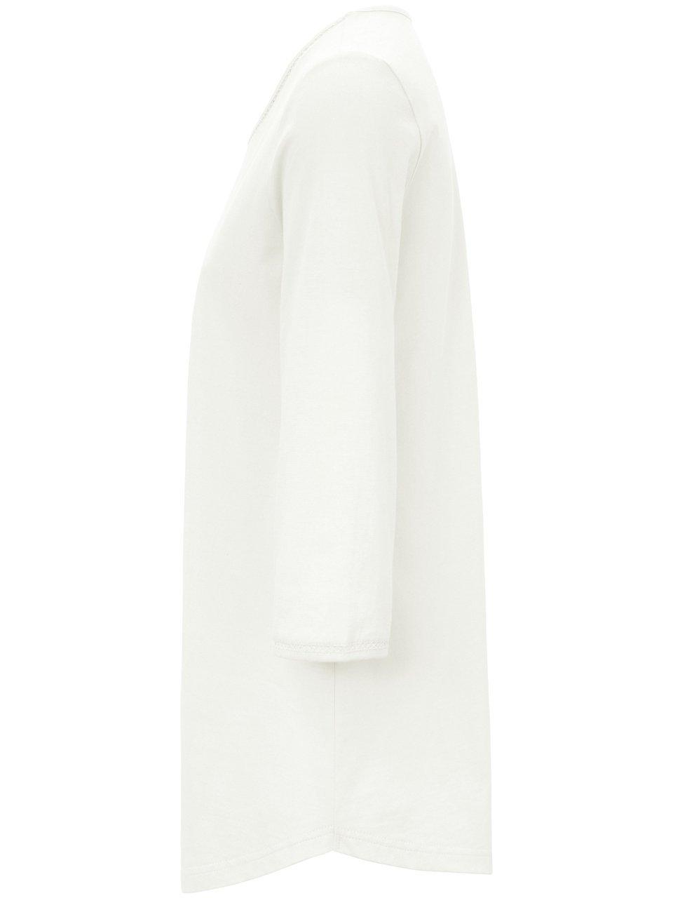 Thumbnail - Rundhals-Shirt Ditte Green Cotton weiss