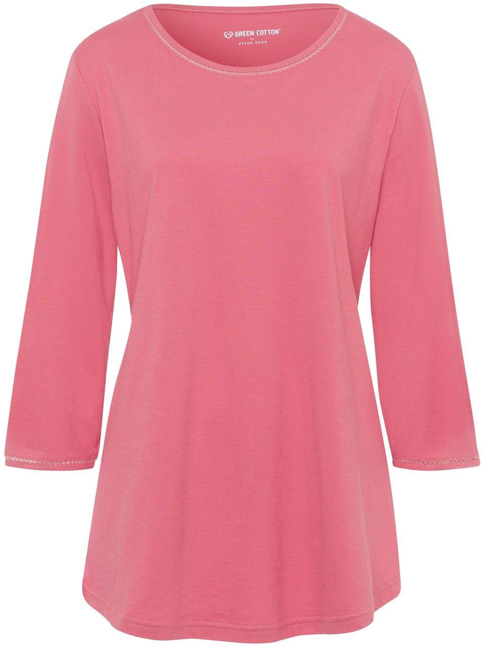 Rundhals-Shirt Ditte Green Cotton rot günstig online kaufen