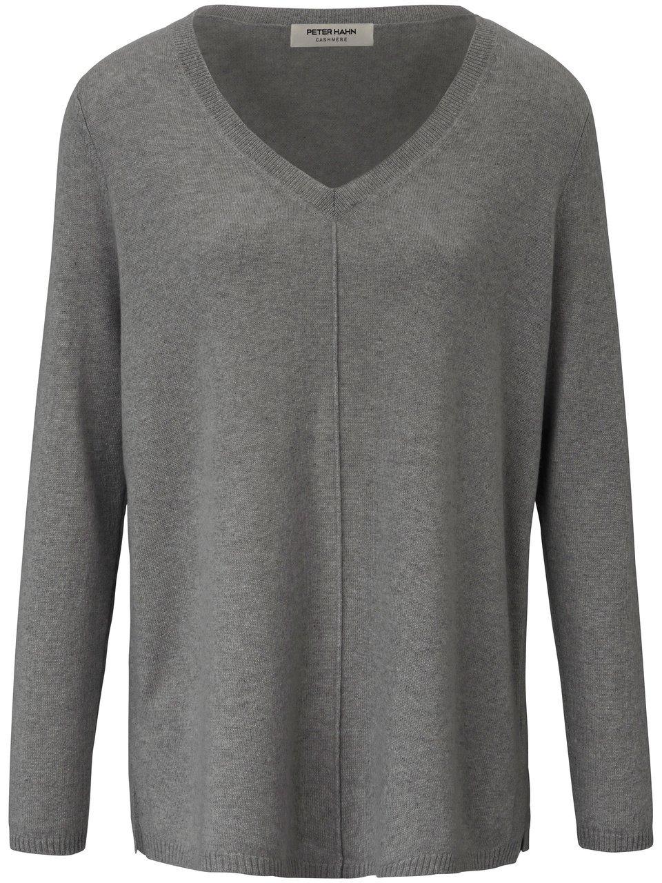 V-Pullover aus 100% Premium-Kaschmir Peter Hahn grau günstig online kaufen