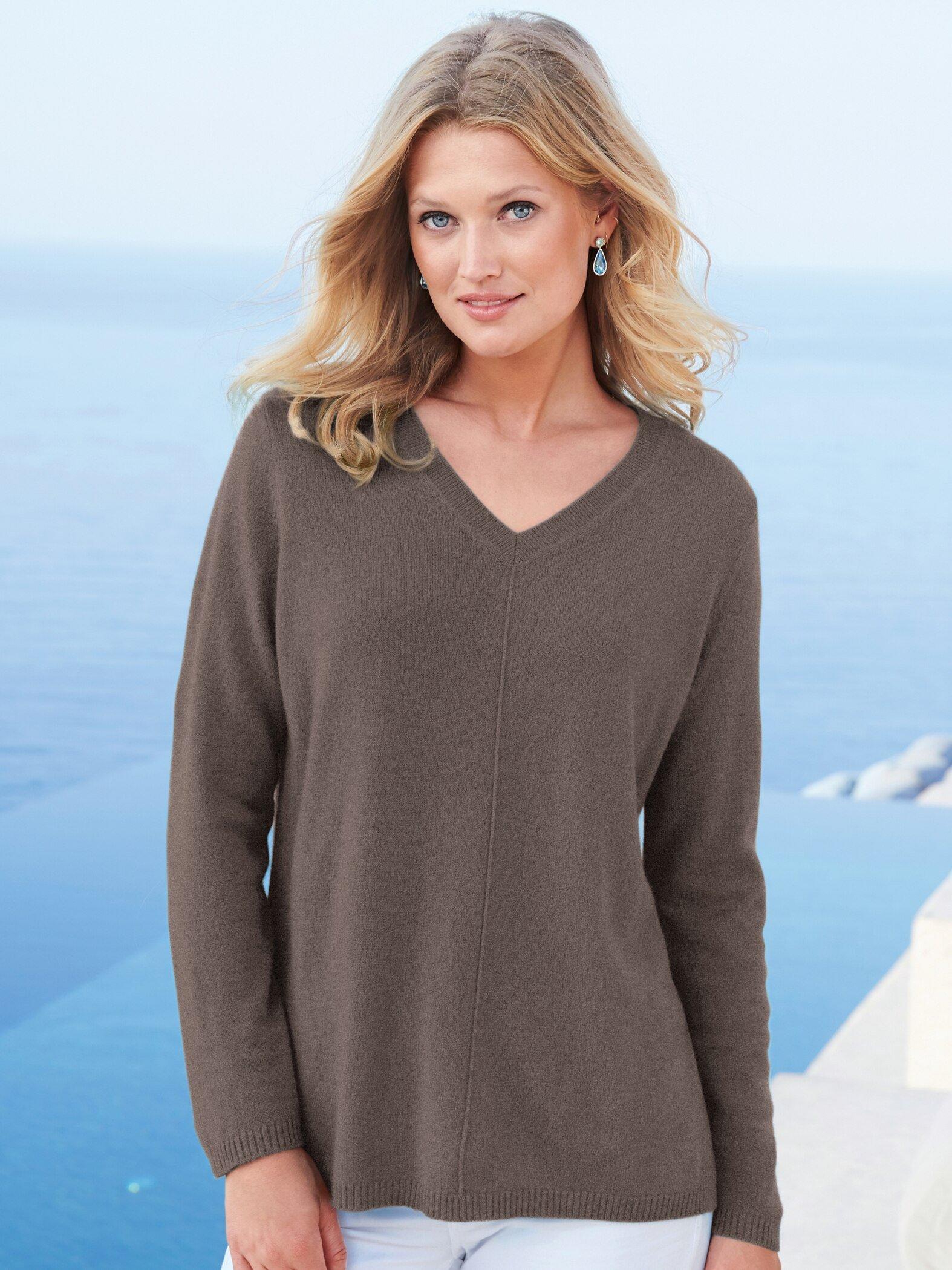 include - V-Pullover aus 100% Premium-Kaschmir