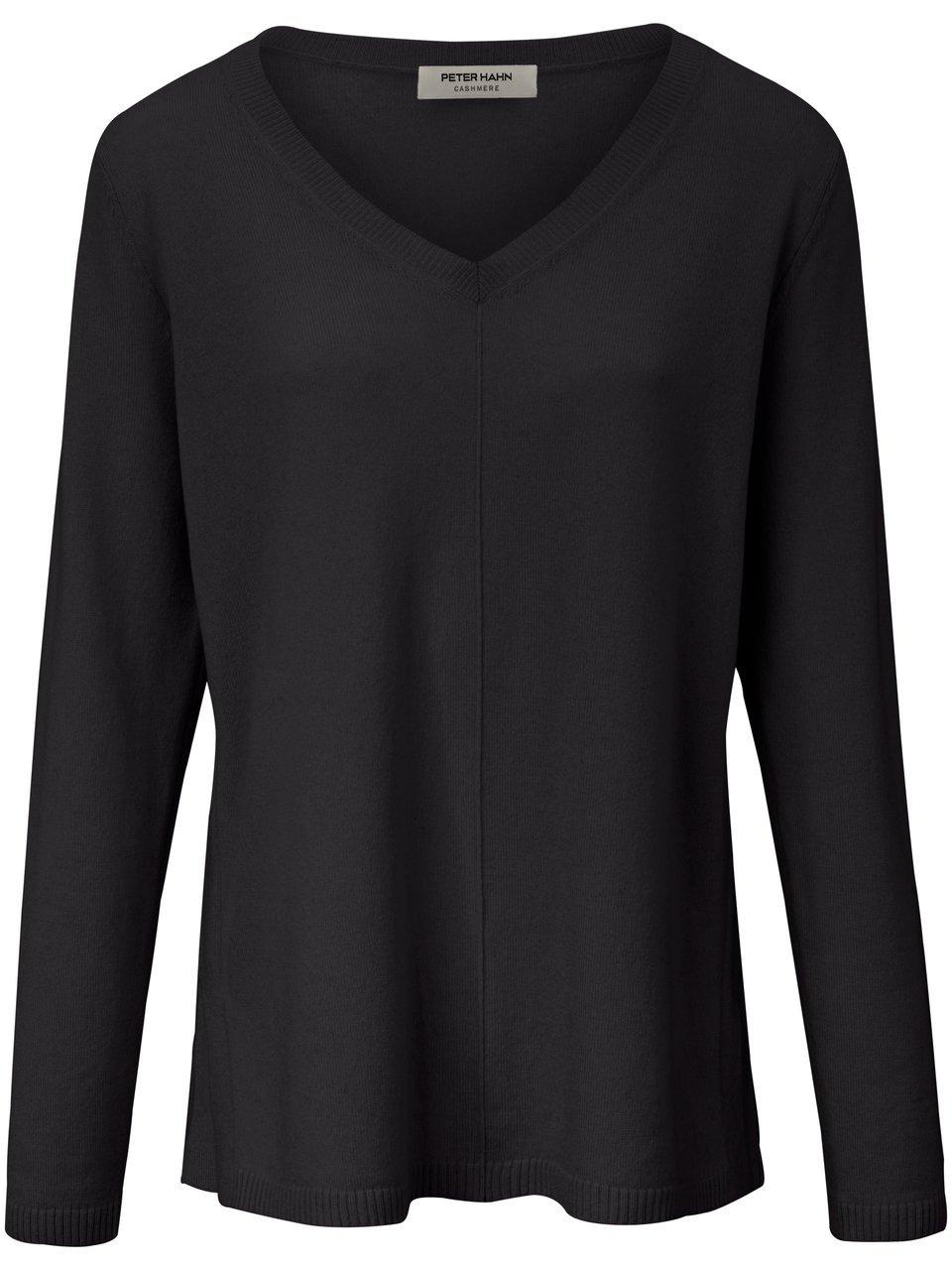 V-Pullover aus 100% Premium-Kaschmir Peter Hahn schwarz günstig online kaufen