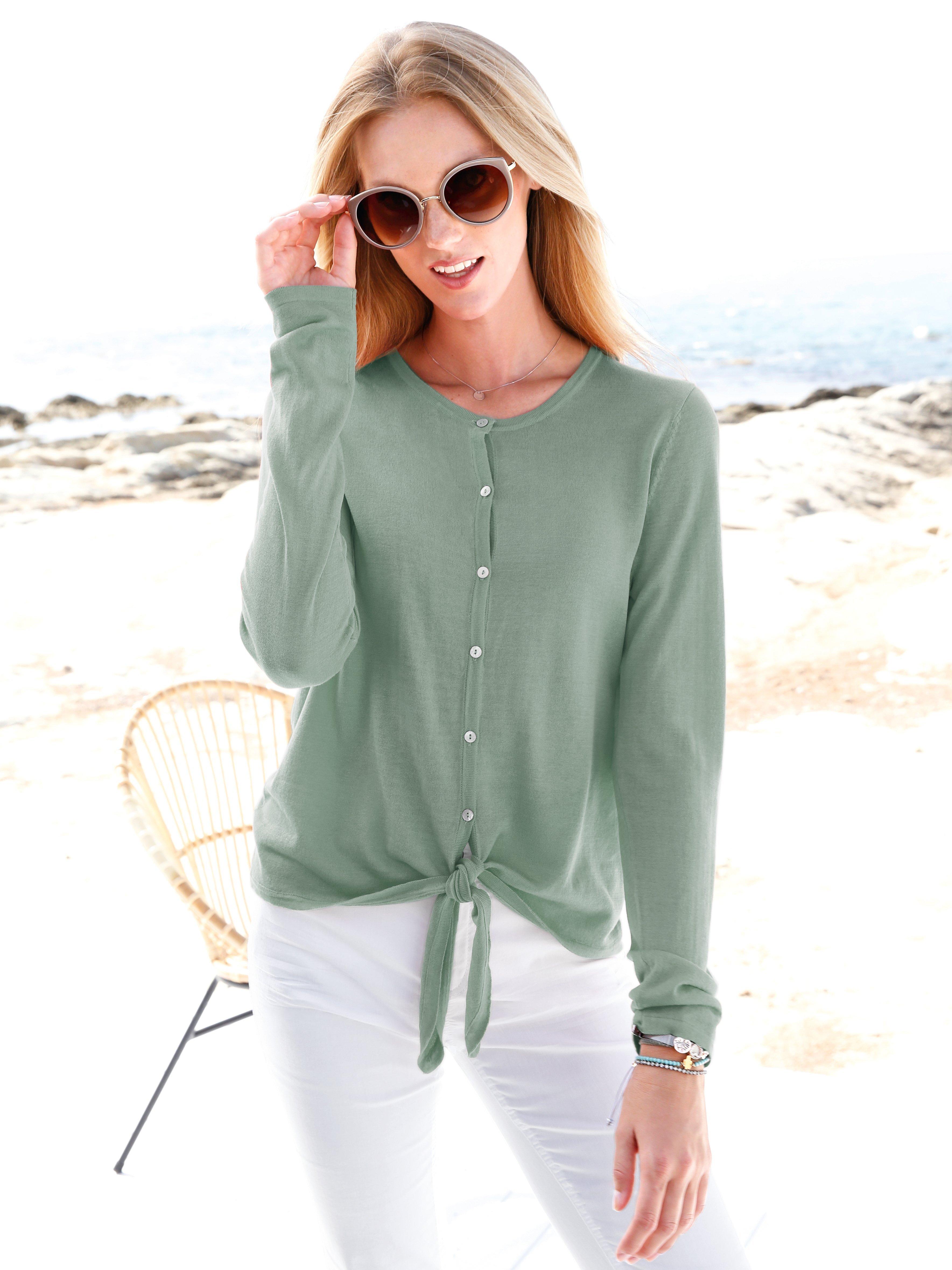 Peter Hahn - Strickjacke mit Rundhals-­Ausschnitt