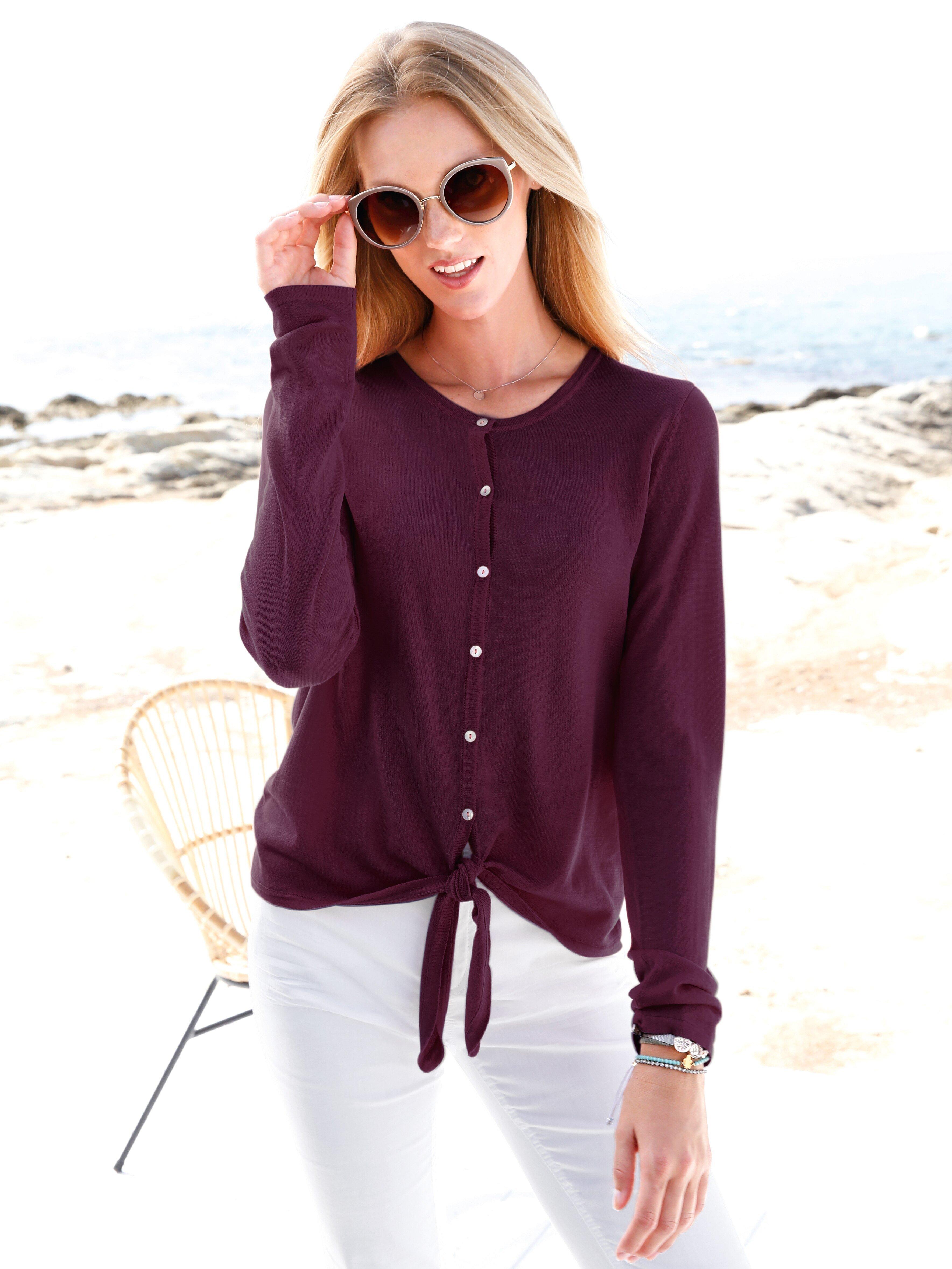 Peter Hahn - Strickjacke mit Rundhals-­Ausschnitt