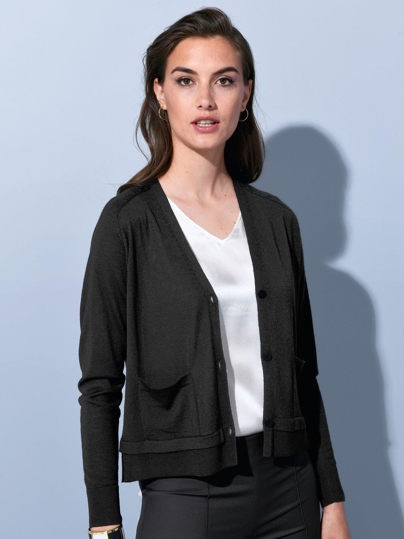 Strenesse - Strickjacke mit V-Ausschnitt