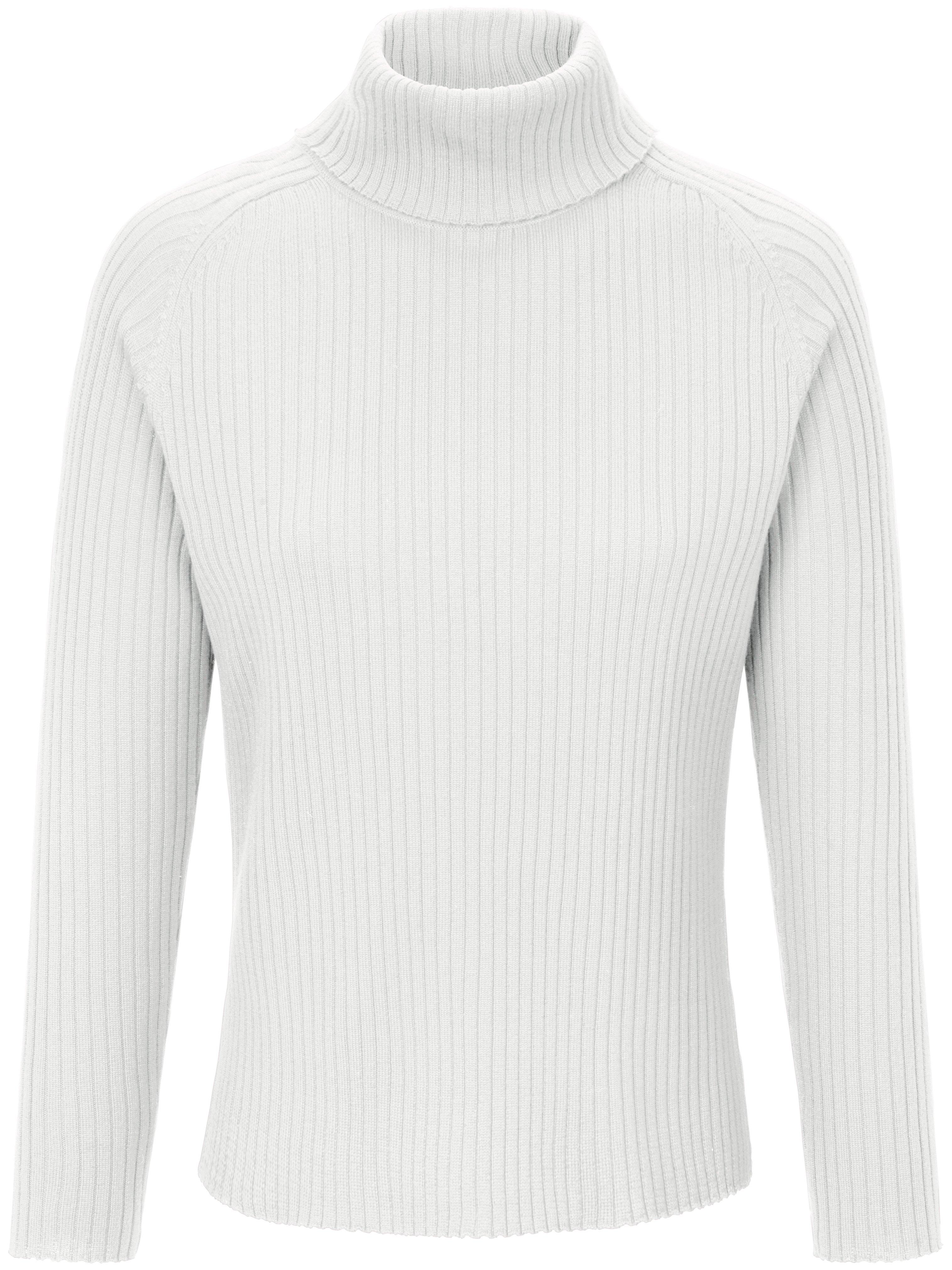 Rollkragen-Pullover aus 100% Schurwolle-Merino Peter Hahn weiss günstig online kaufen