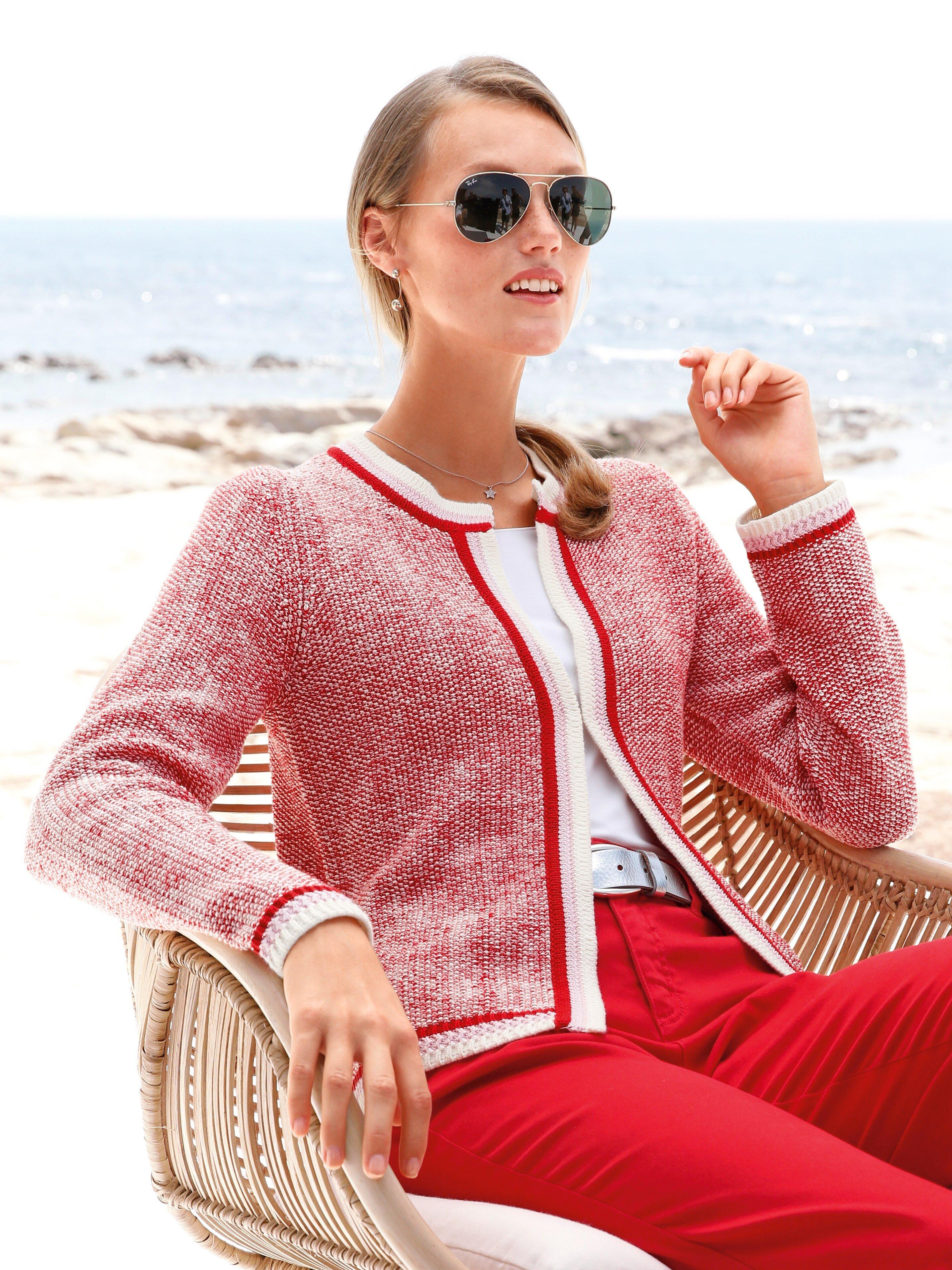 Peter Hahn - Strickjacke mit Rundhals-Ausschnitt