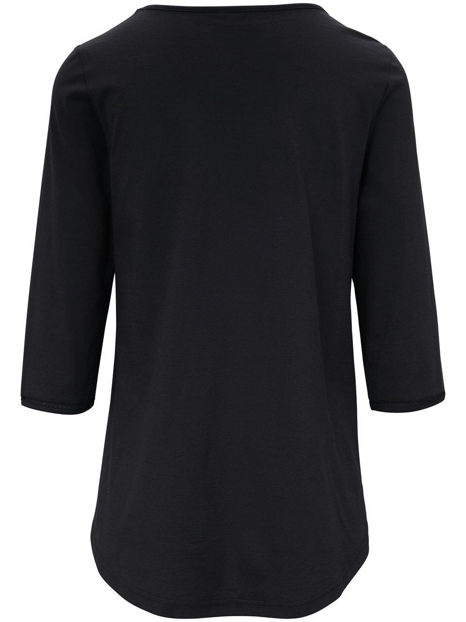 Thumbnail - Rundhals-Shirt Ditte Green Cotton schwarz