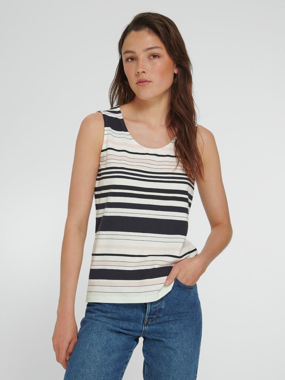 Peter Hahn - Le top en jersey rayé, encolure dégagée
