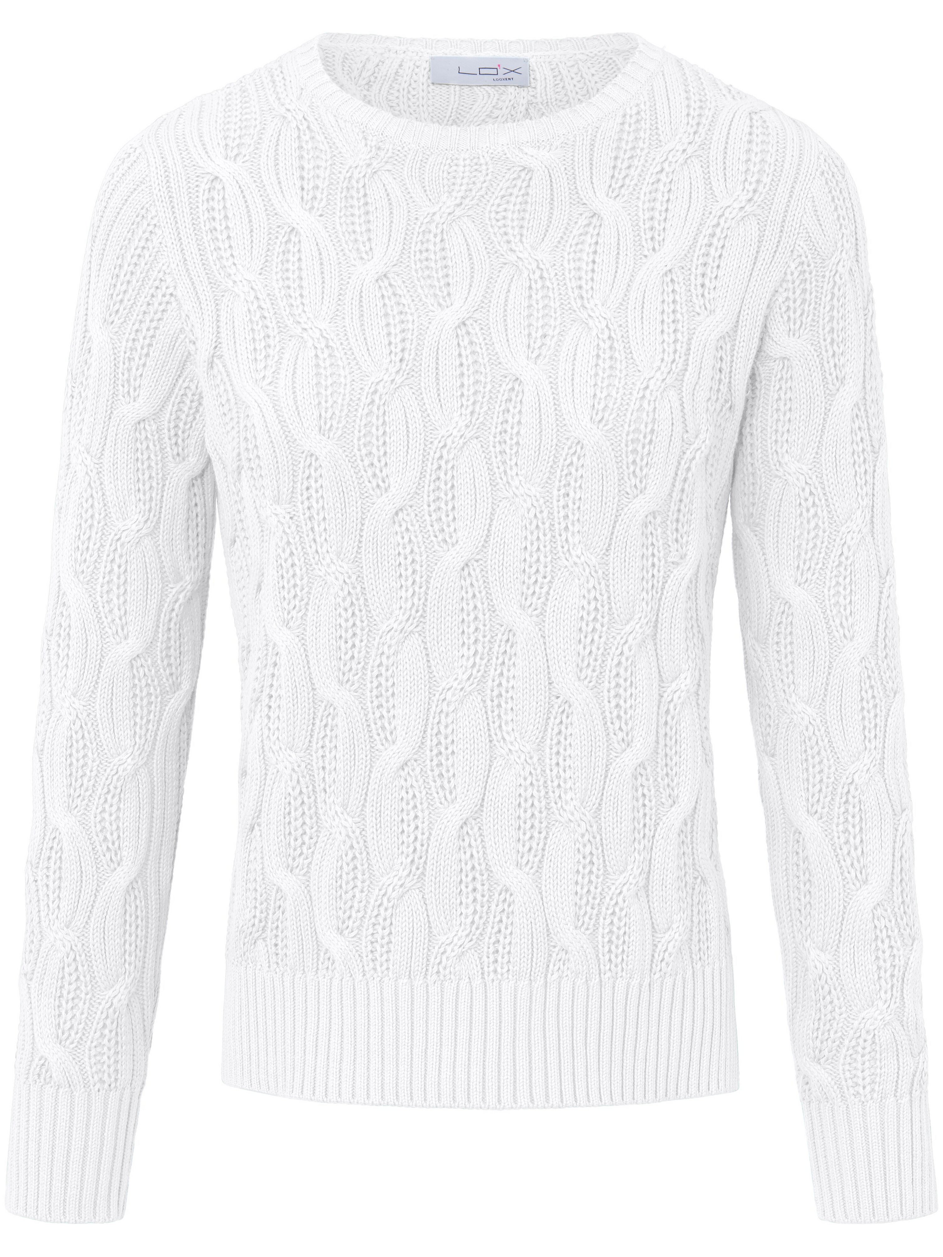 Le pull 100% coton  Looxent blanc taille 48