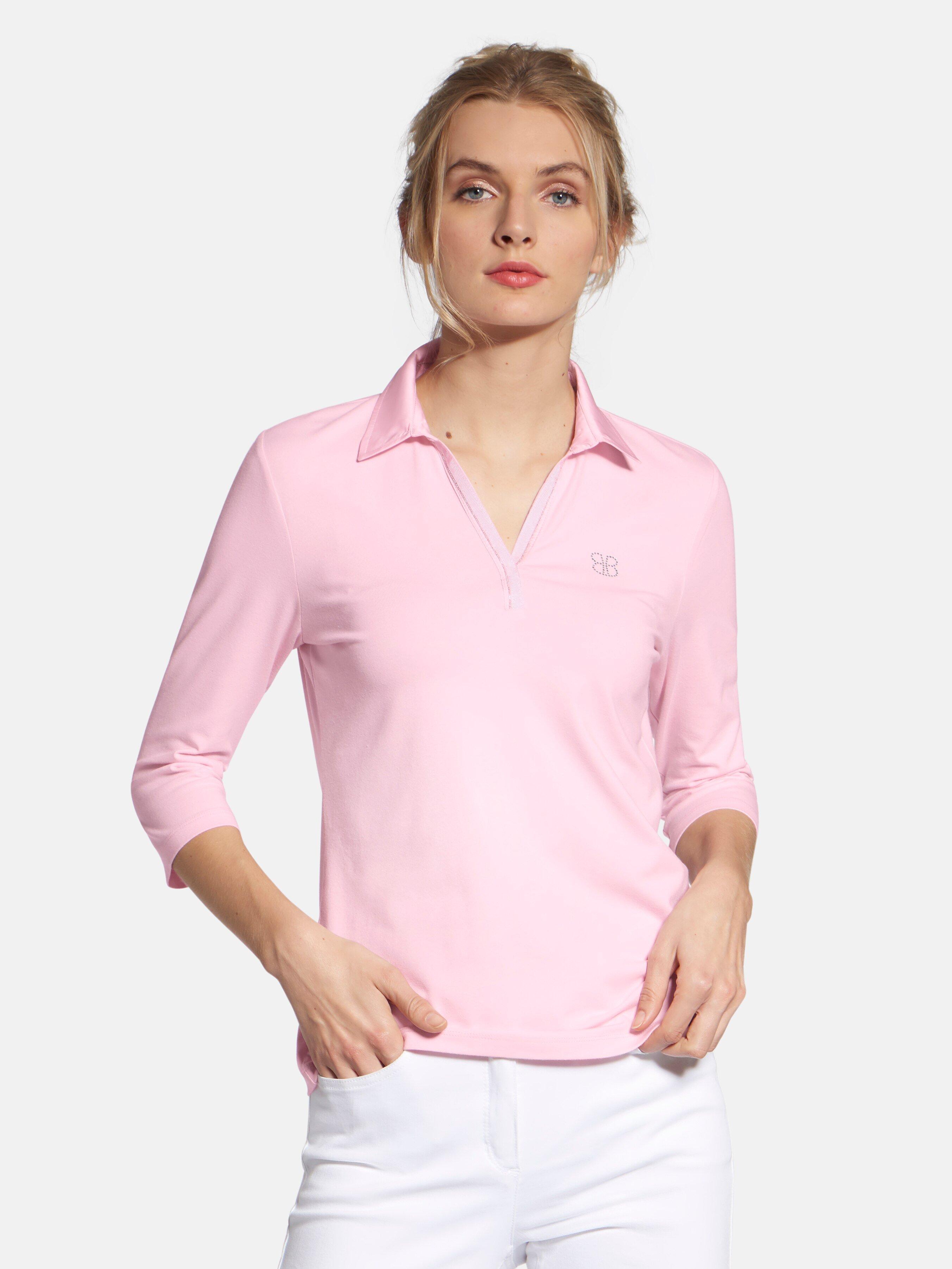 Basler - Poloshirt med 3/4-lange ærmer - Rosa