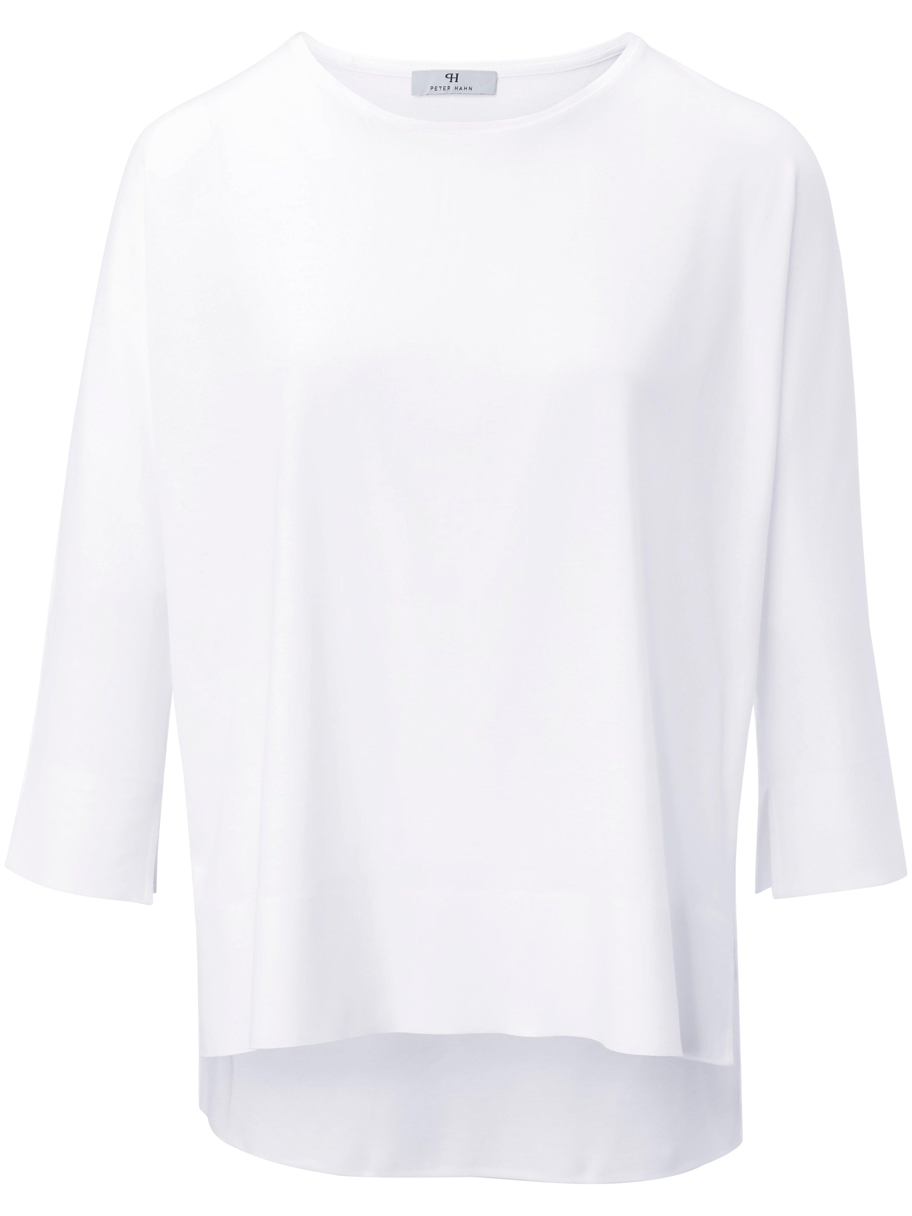 Shirt 100% Pima Cotton ronde hals Van Peter Hahn wit