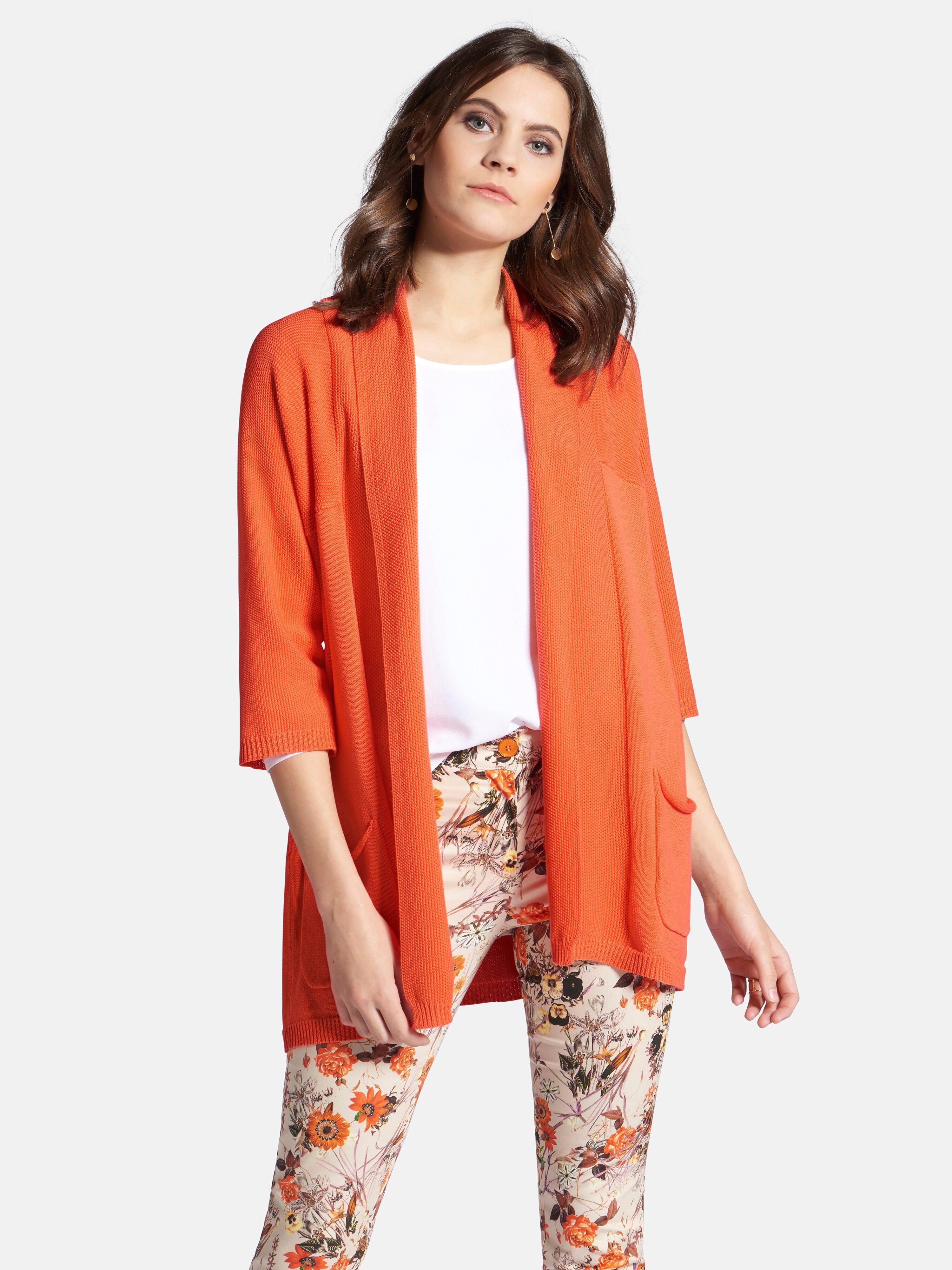 orange cardigan new look