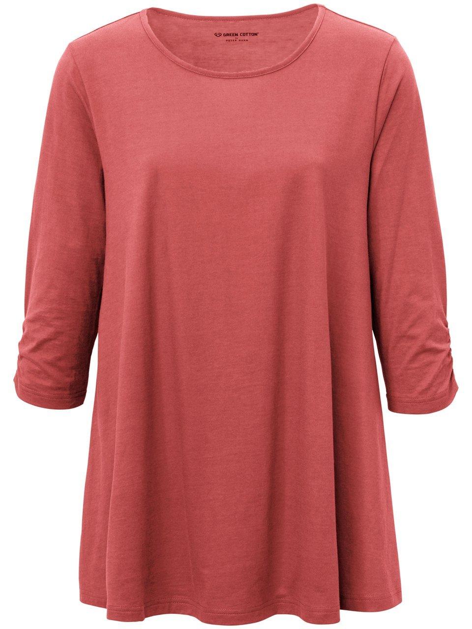 Lang shirt 100% katoen ronde hals Van Green Cotton rood
