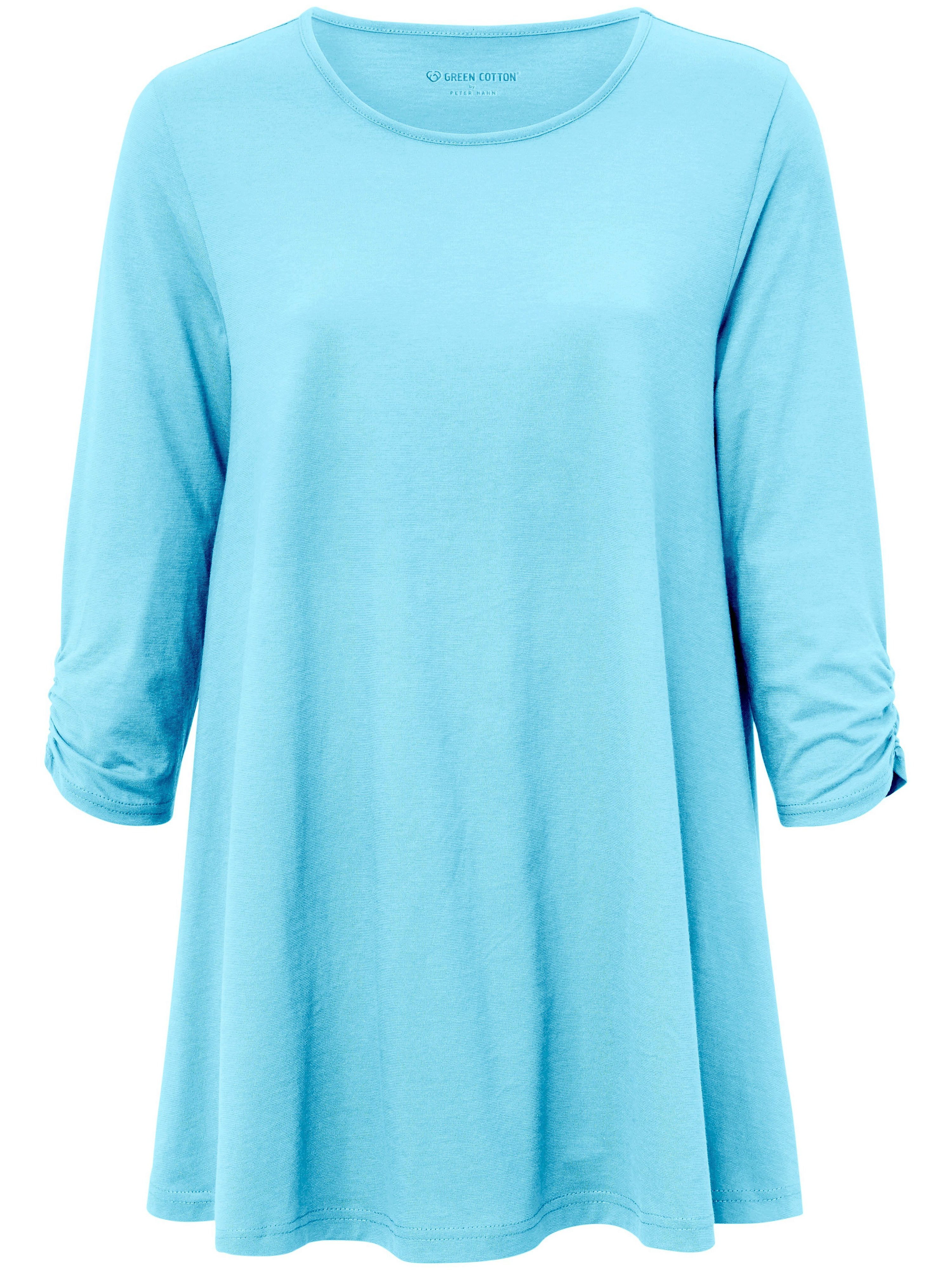 Lang shirt 100% katoen 3/4-mouwen Van Green Cotton turquoise