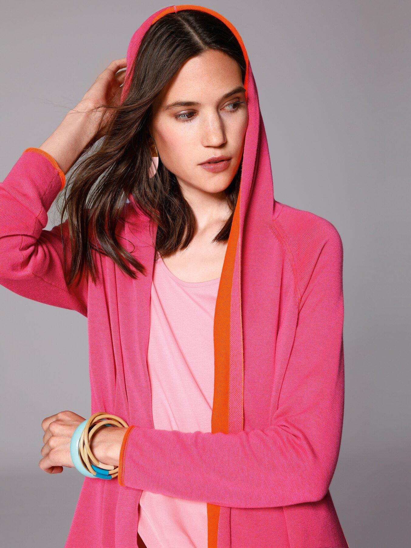 Lieblingsstuck Long Strickjacke Pink Mandarine