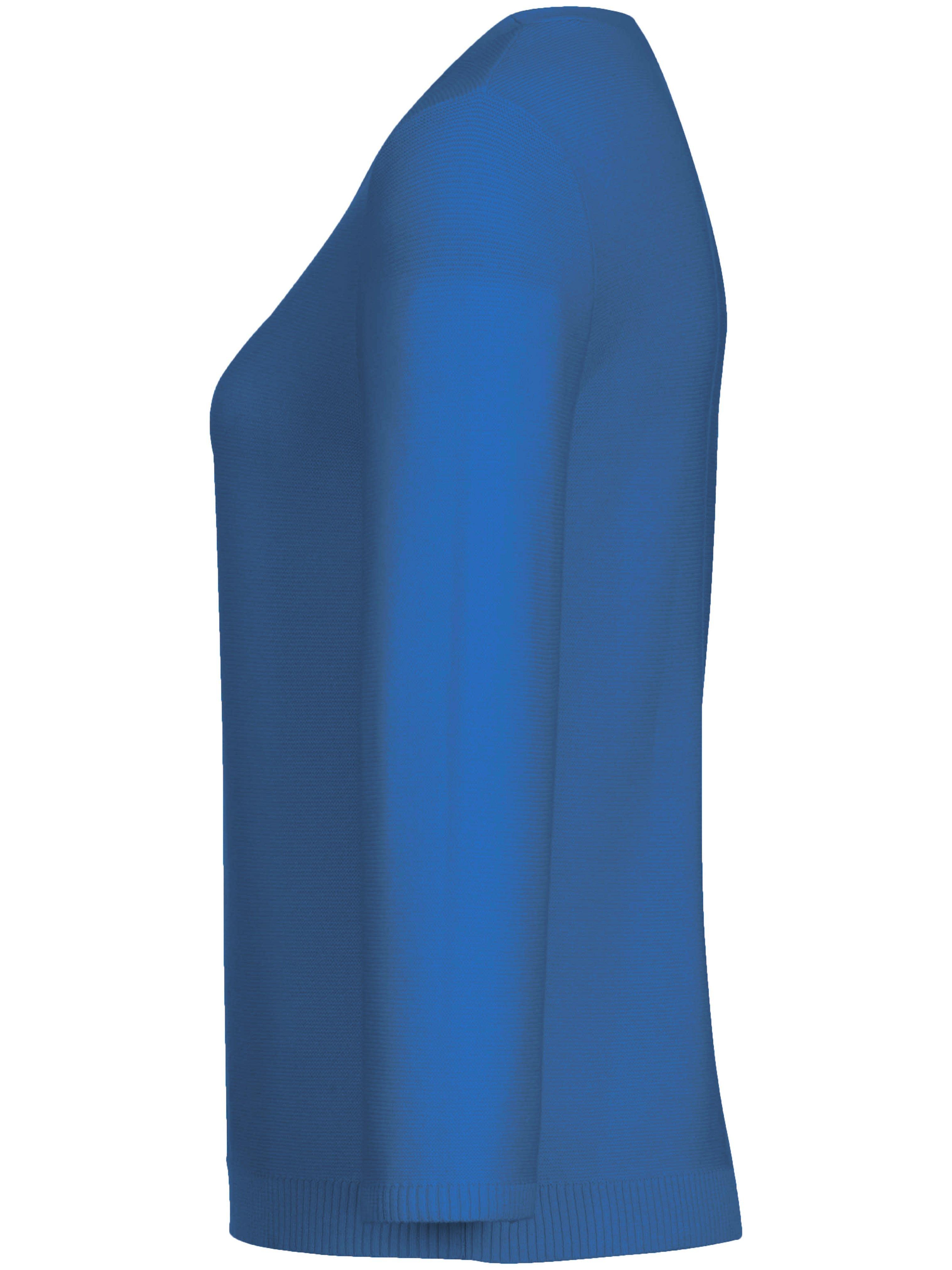 Thumbnail - Rundhals-Pullover 3/4-Arm aus 100% SUPIMA®-Bau Peter Hahn blau