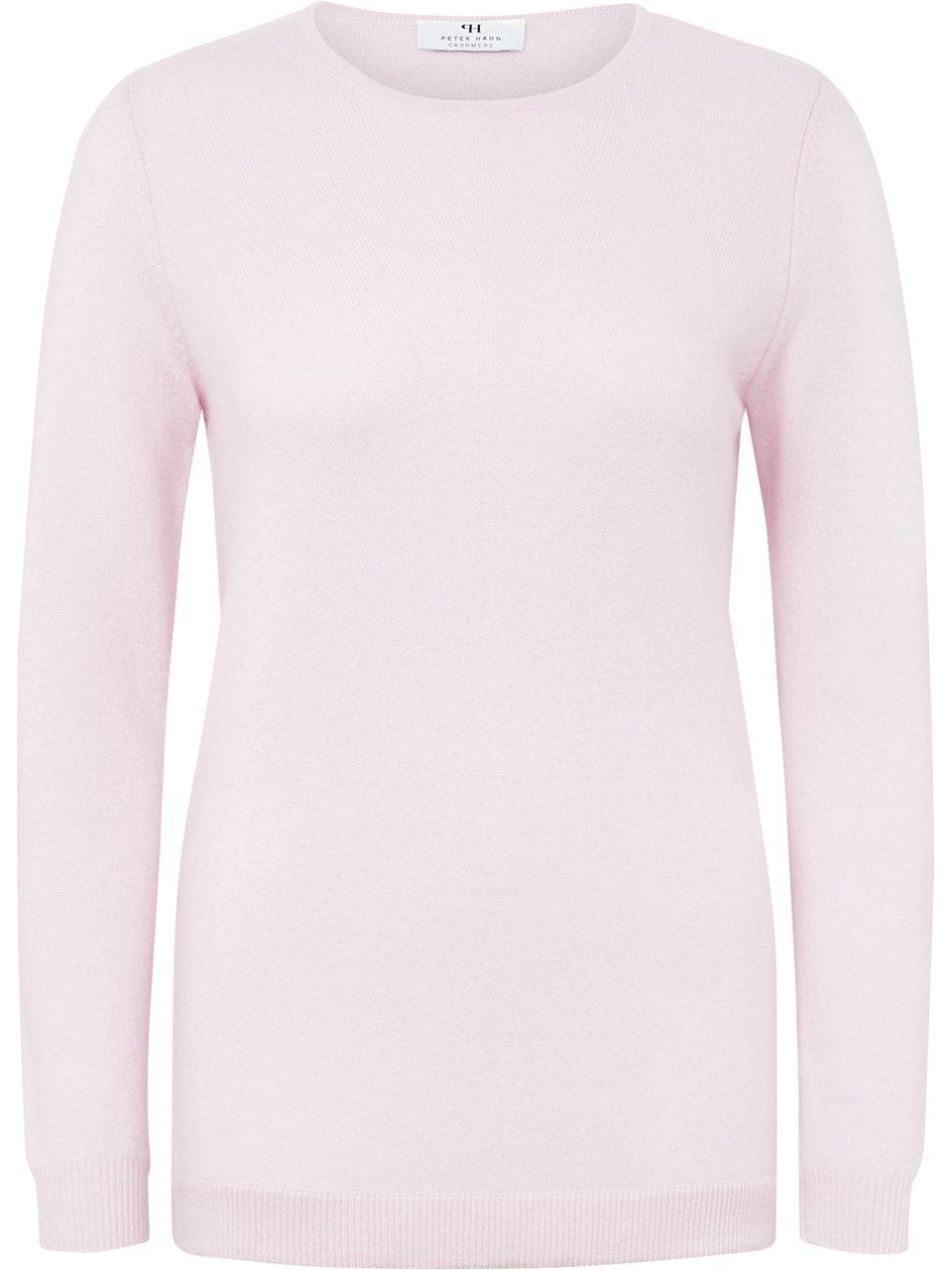 Trui 100% kasjmier ronde hals Van Peter Hahn Cashmere roze