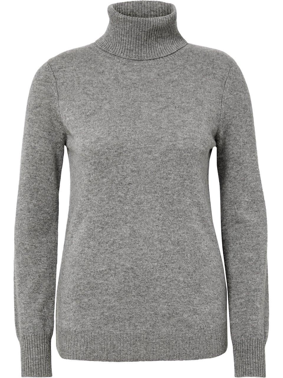 Rollkragen-Pullover aus 100% Premium-Kaschmir Peter Hahn Cashmere grau günstig online kaufen