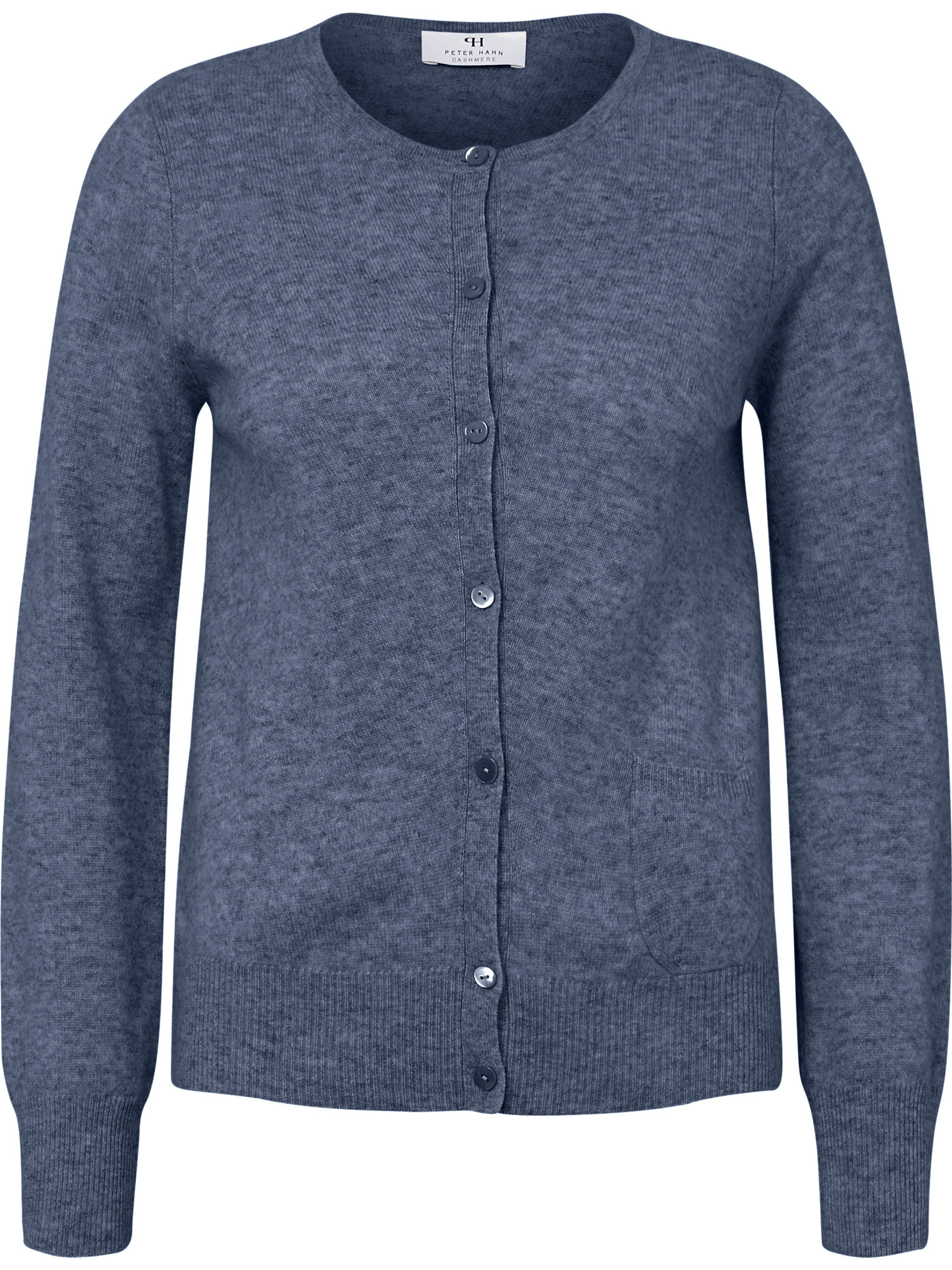 Strickjacke aus 100% Premium-Kaschmir Peter Hahn Cashmere blau günstig online kaufen