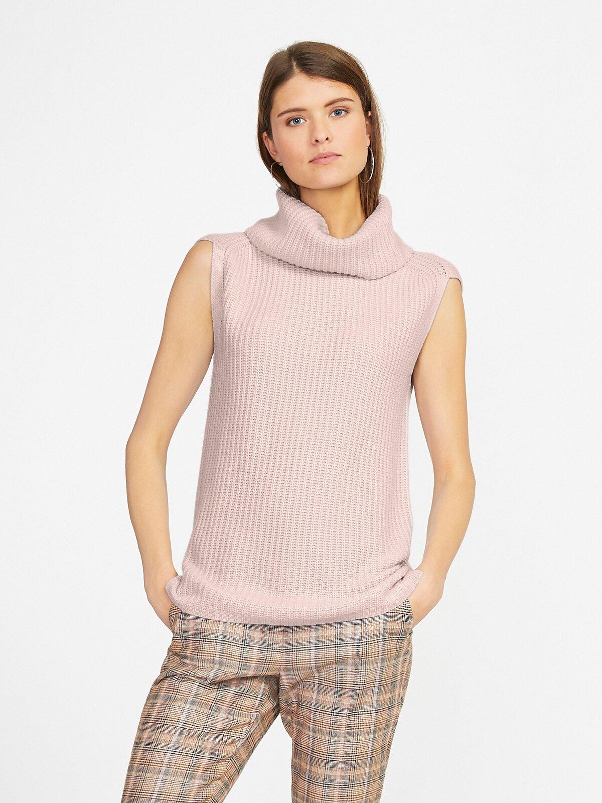 sleeveless roll neck knit